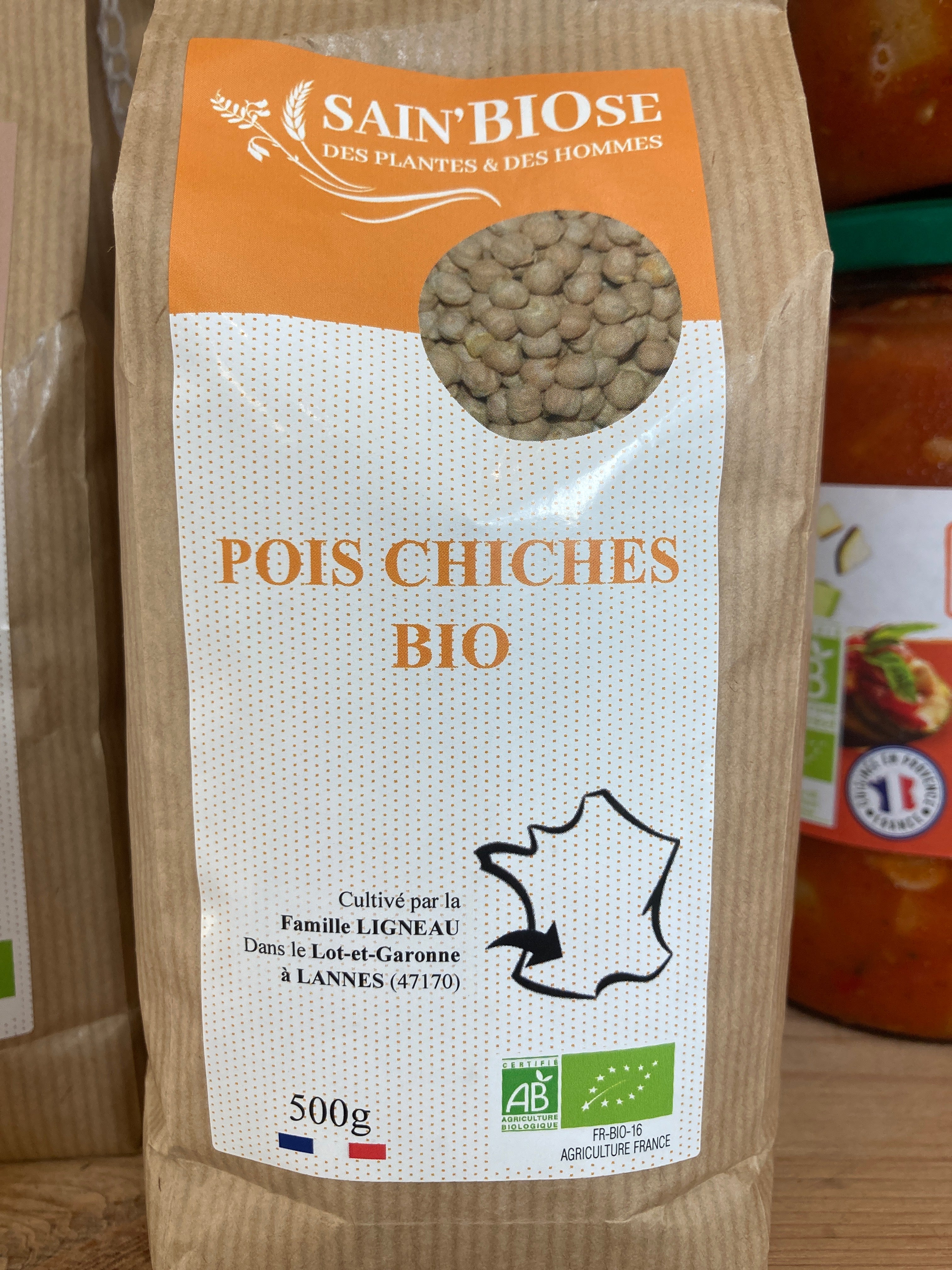 POIS CHICHES - SAIN BIOSE - 500 g