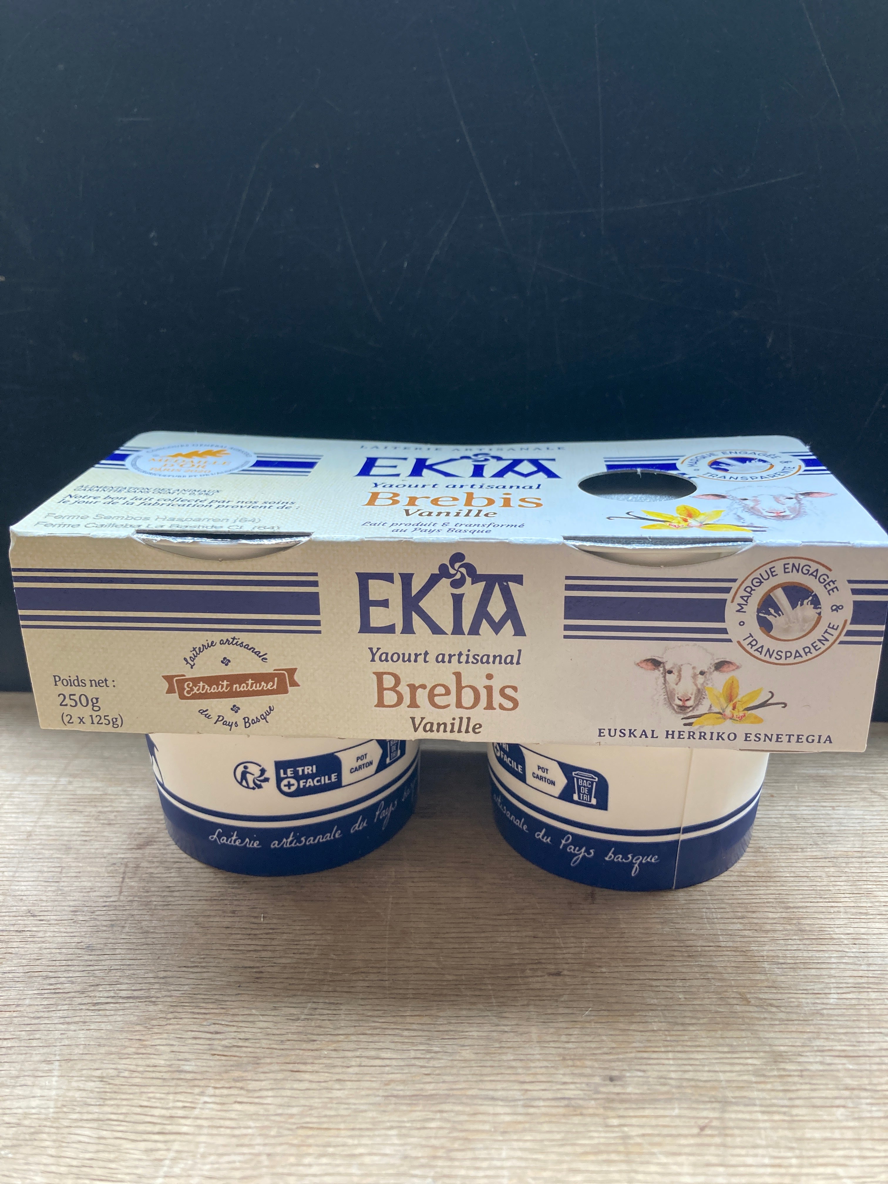 YAOURT BREBIS VANILLE x2 - EKIA