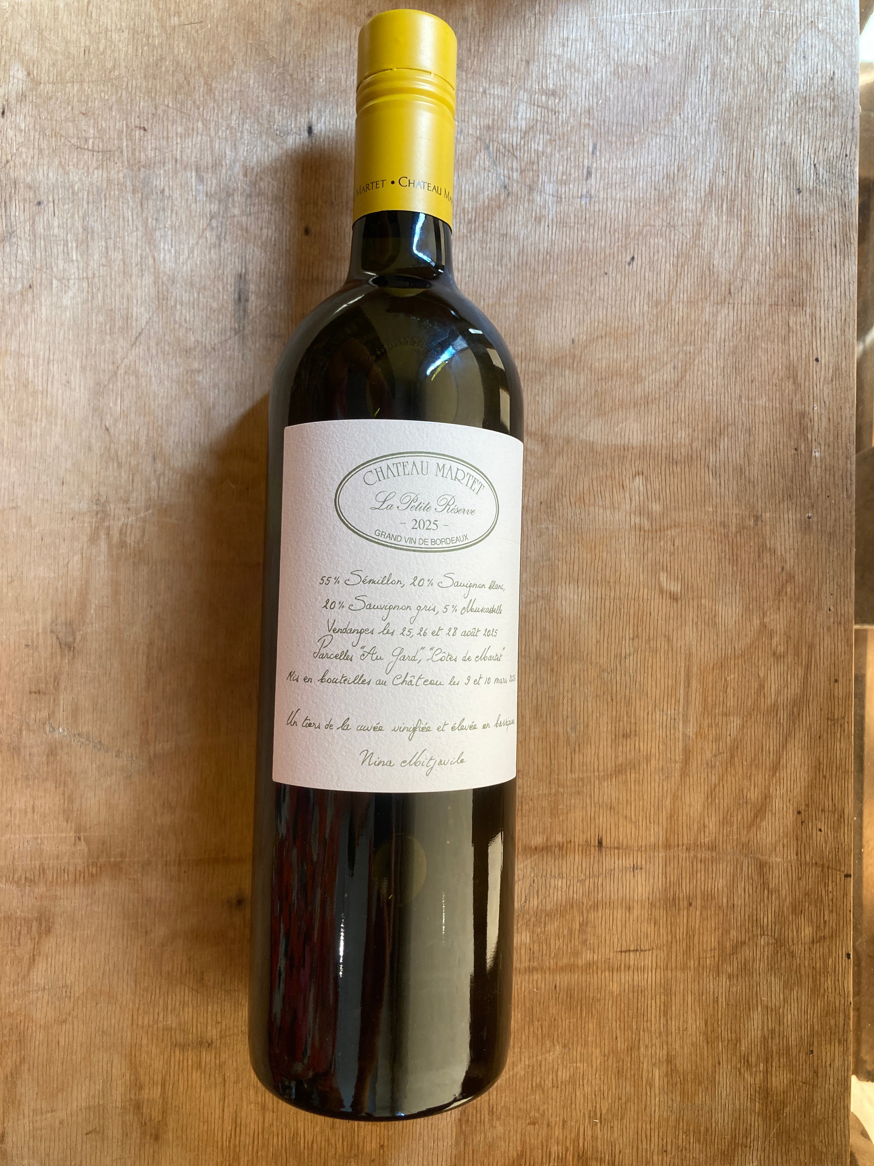 CHATEAU MARTET - La petite réserve 2025 - Nina Mitjavile