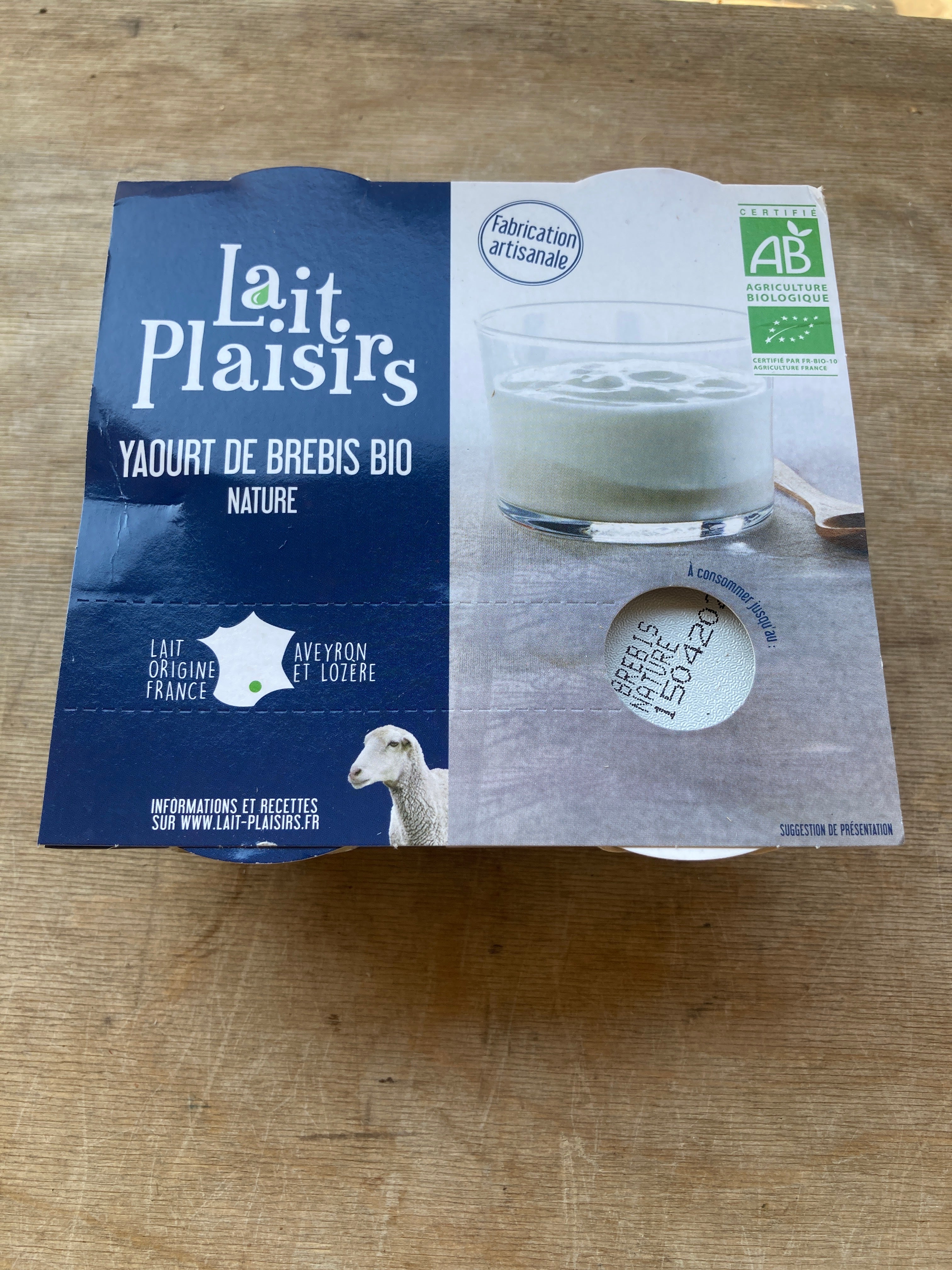 YAOURTS BREBIS  bio - LAIT PLAISIRS