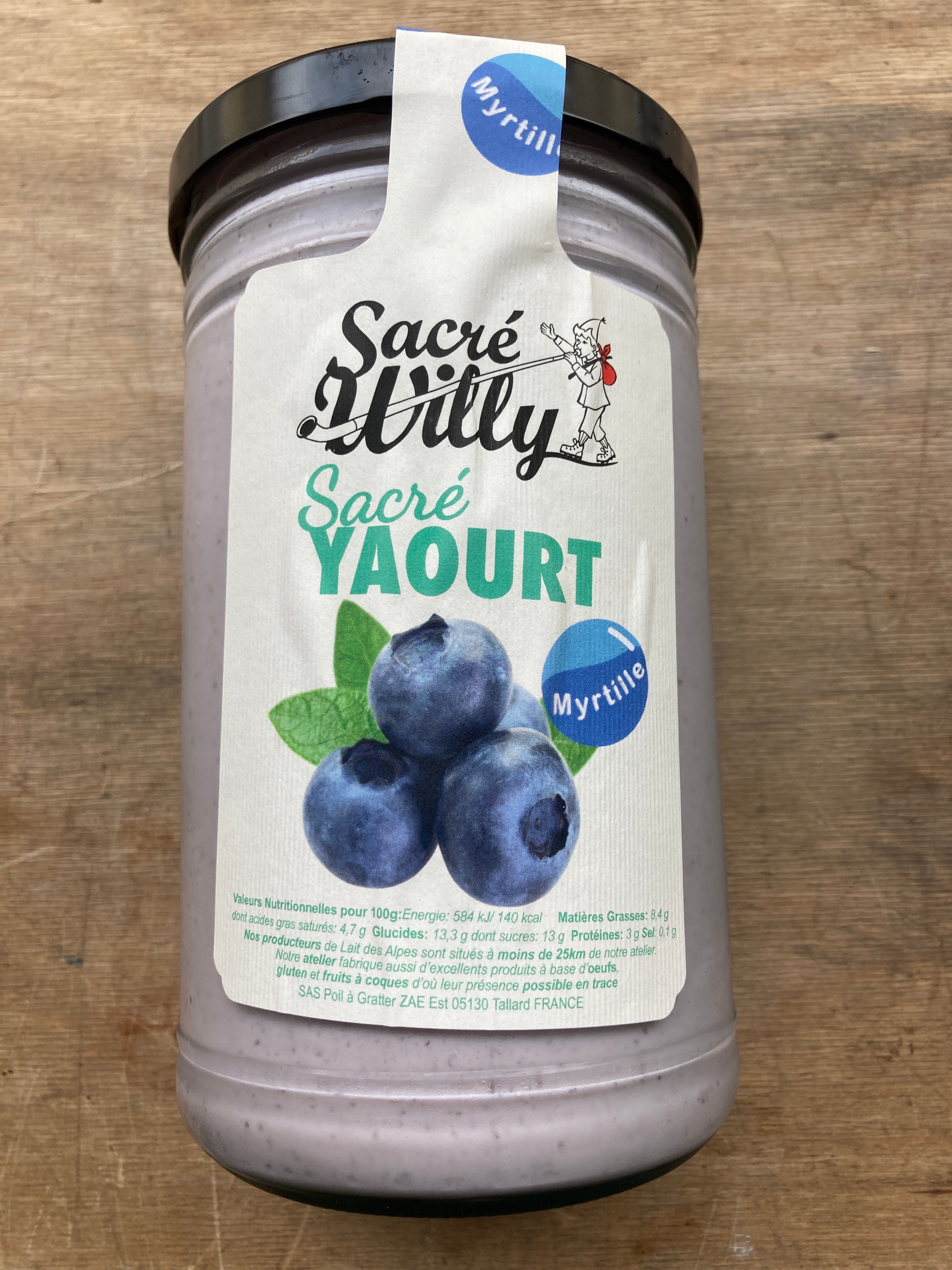 YAOURT MYRTILLE - SACRÉ WILLY - 1kg
