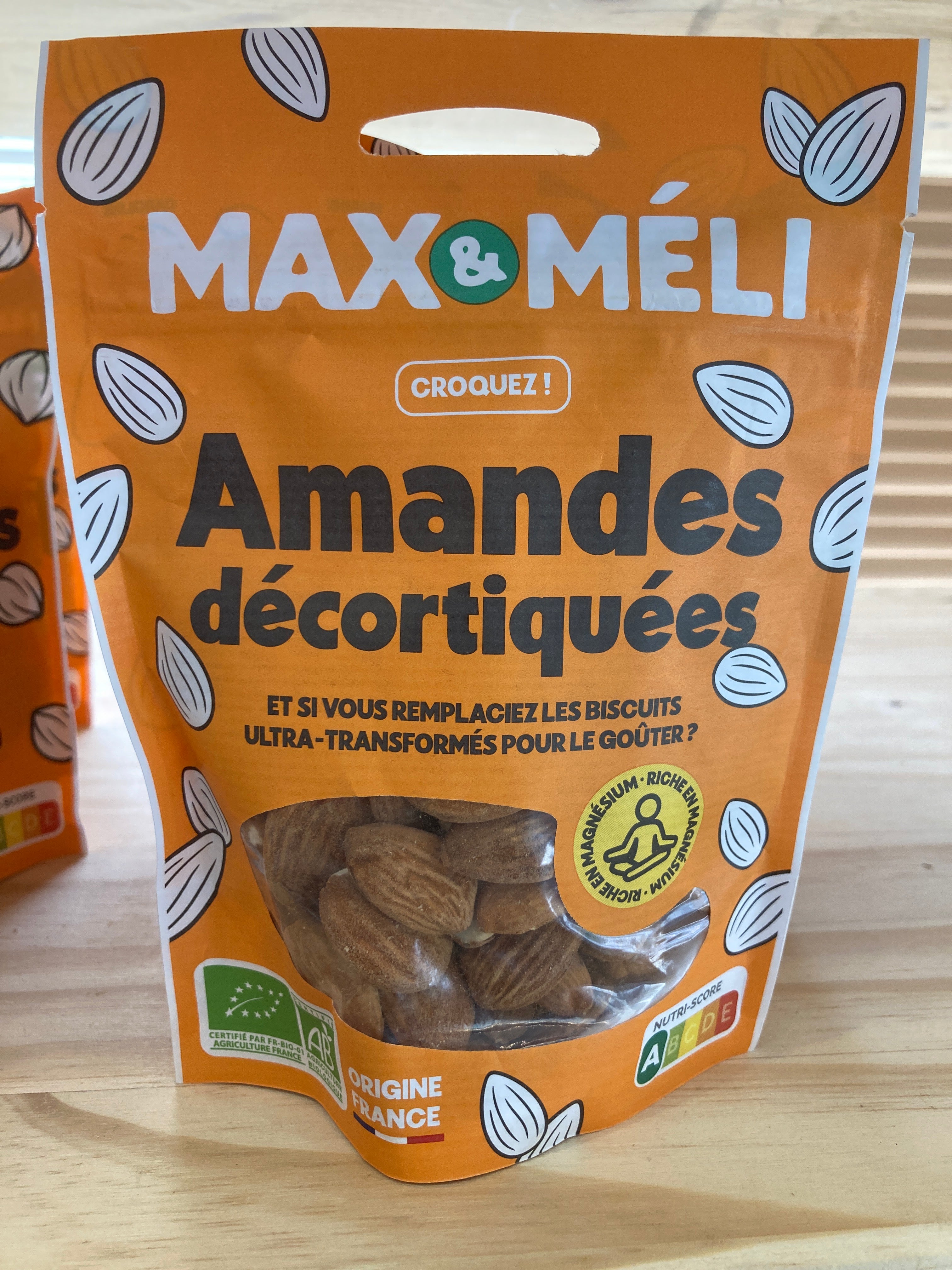 Amandes décortiquées 125g - max et meli