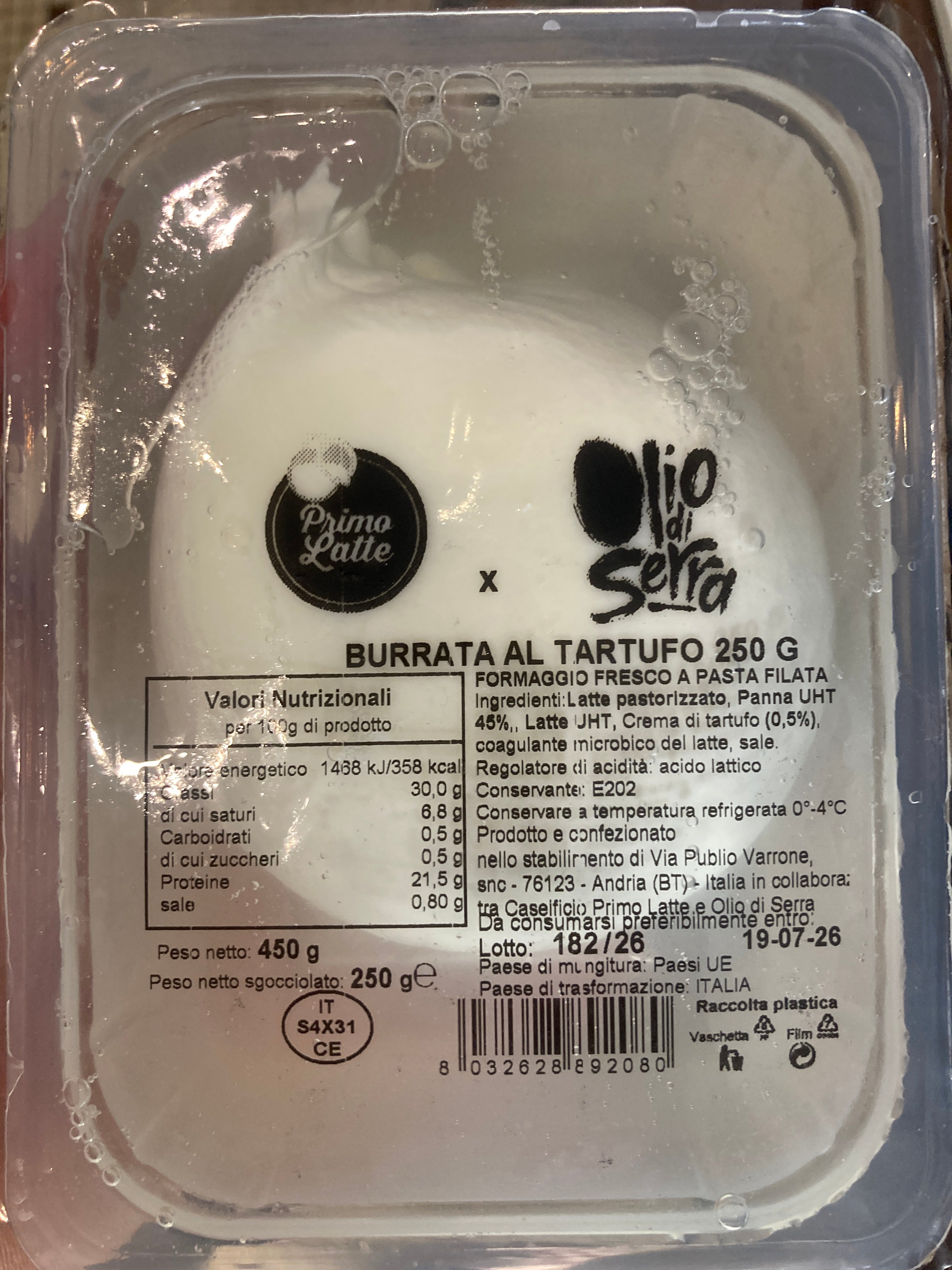 BURRATA TRUFFE - Olio