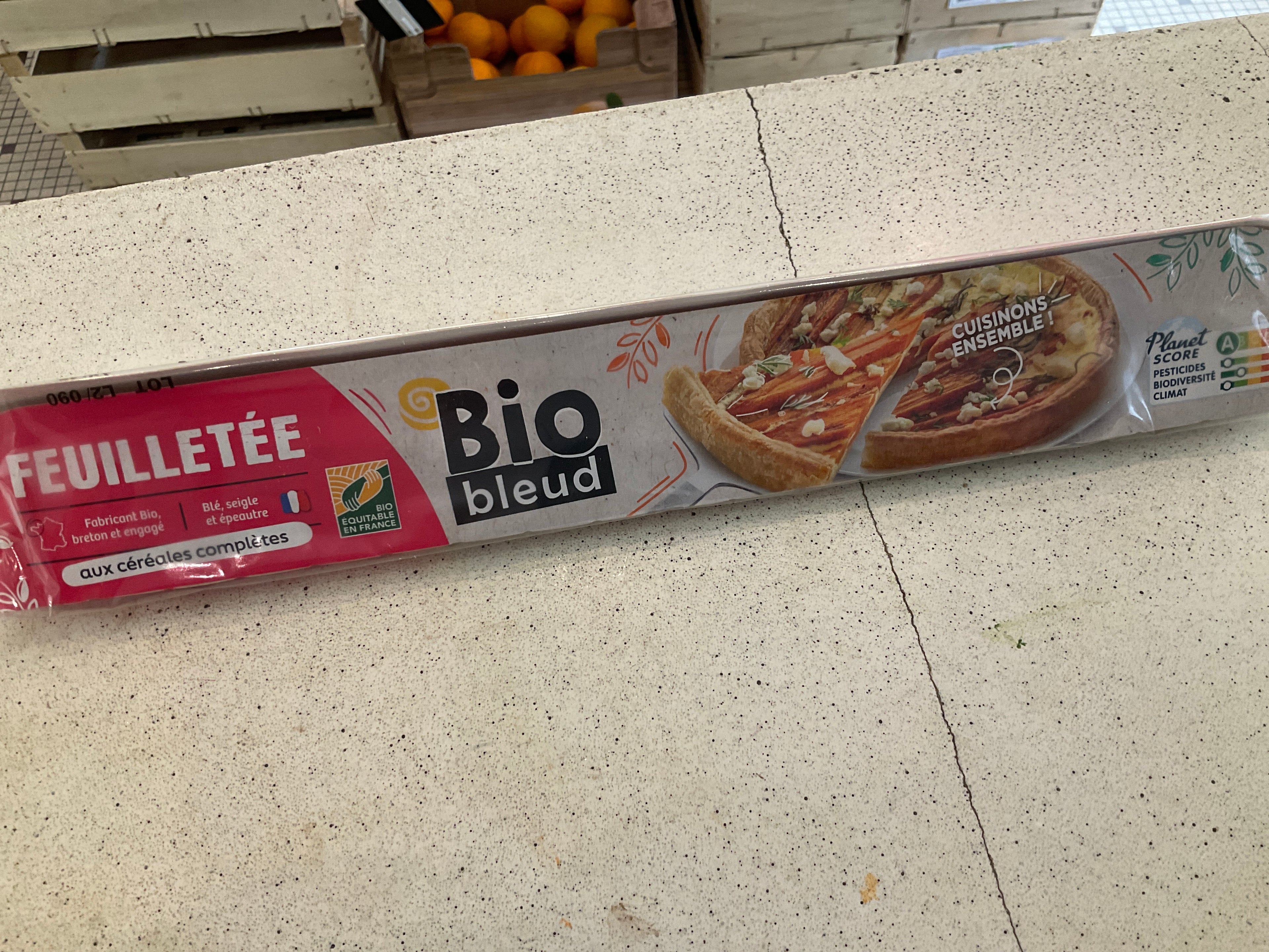 Pate a tarte feuilletée Bio bleud