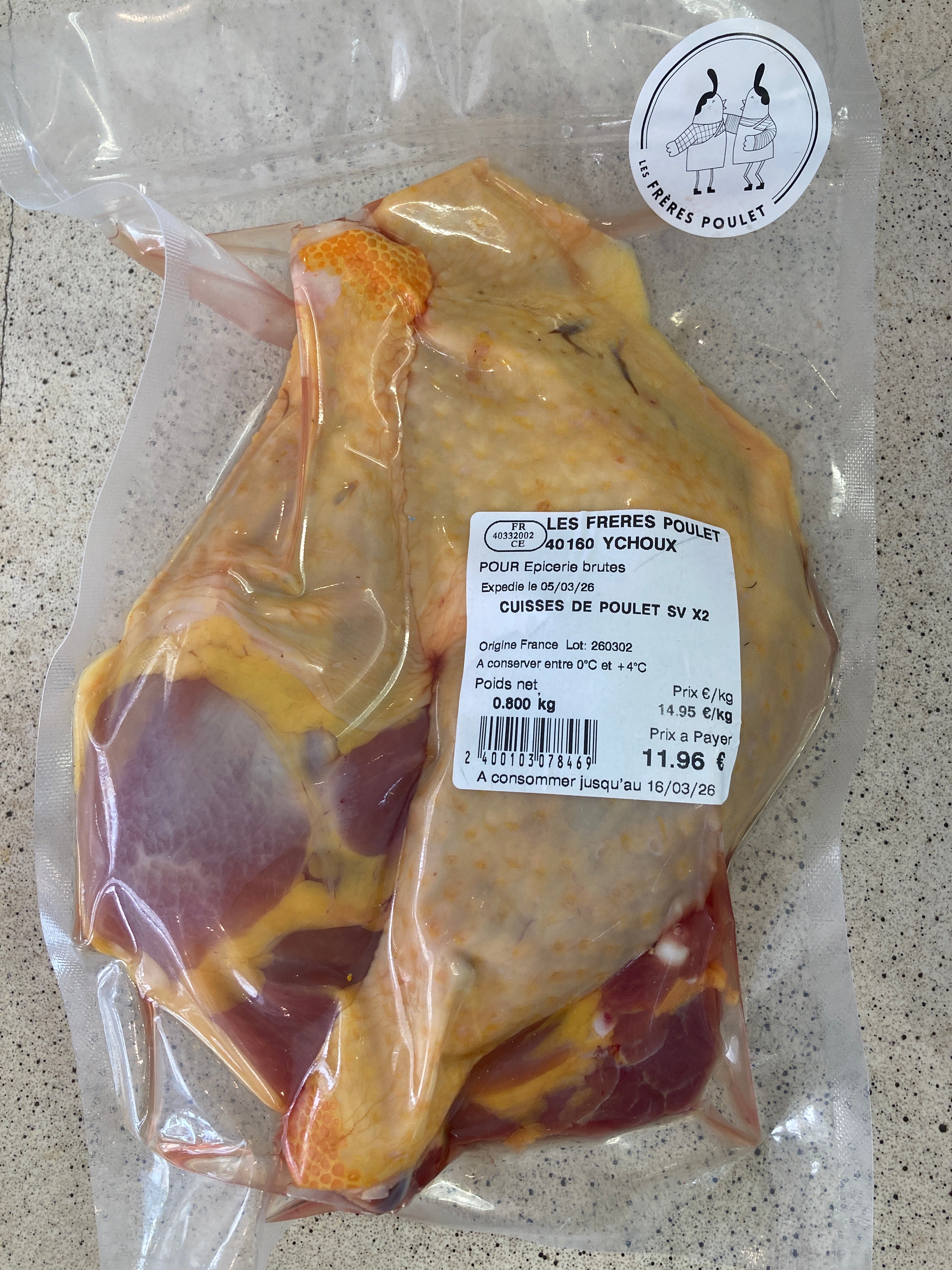 LES FRÈRES POULET - CUISSES DE POULET X2