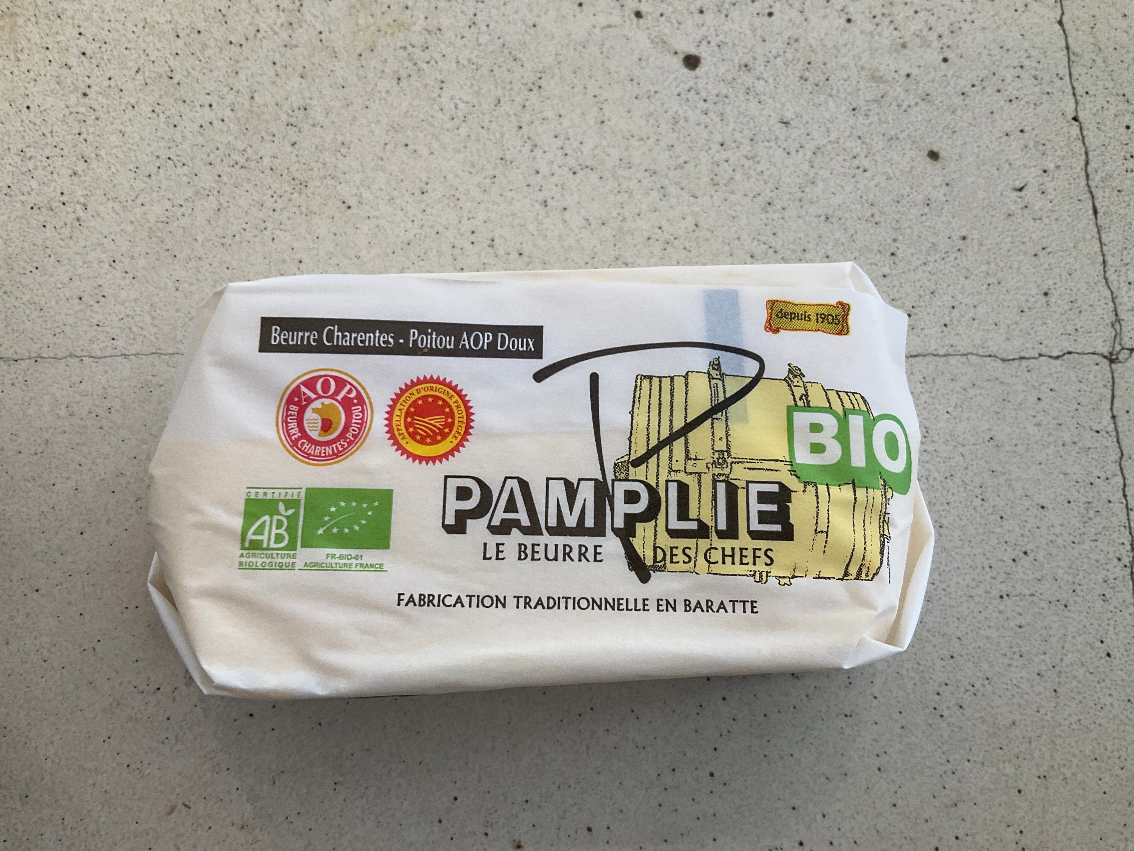 BEURRE DOUX BIO PAMPLIE - 250G