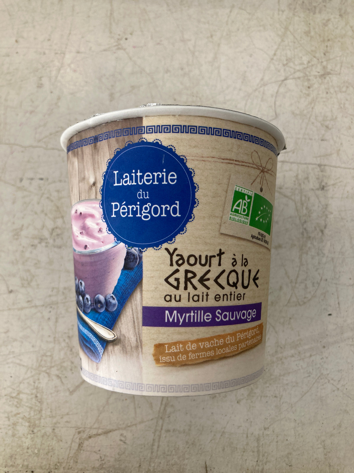 YAOURT À LA GRECQUE myrtille - LAITERIE DU PERIGORD