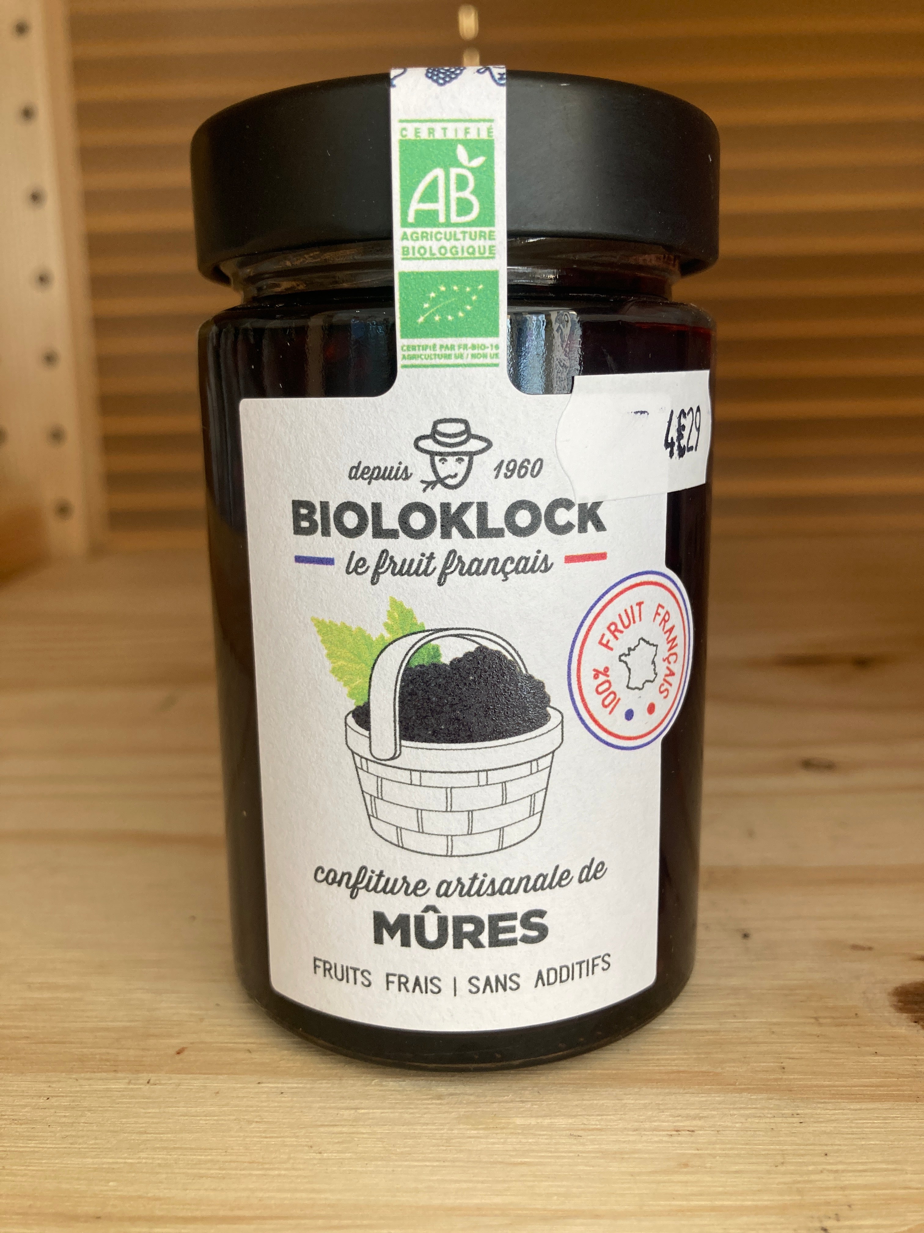 CONFITURE BIOLOKLOCK MURES - 230G