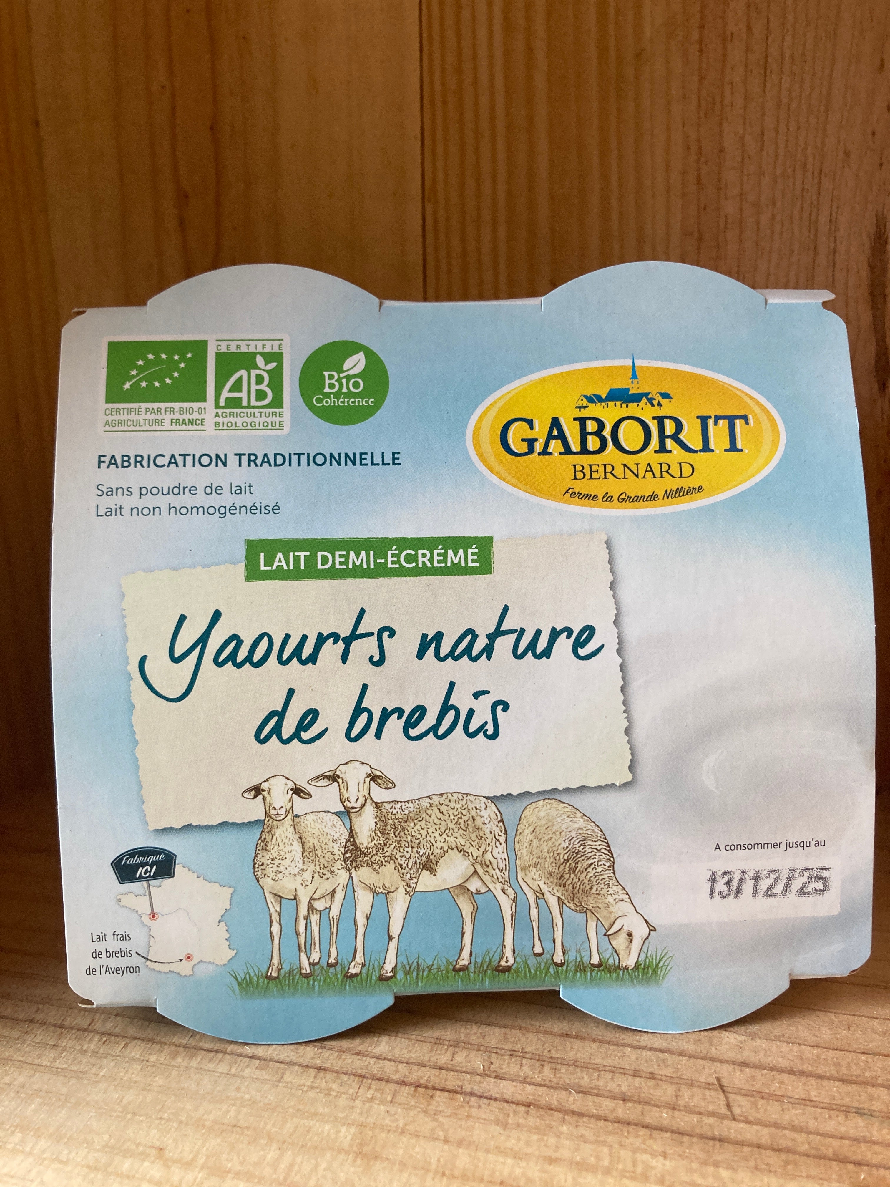 YAOURTS NATURE BREBIS - GABORIT