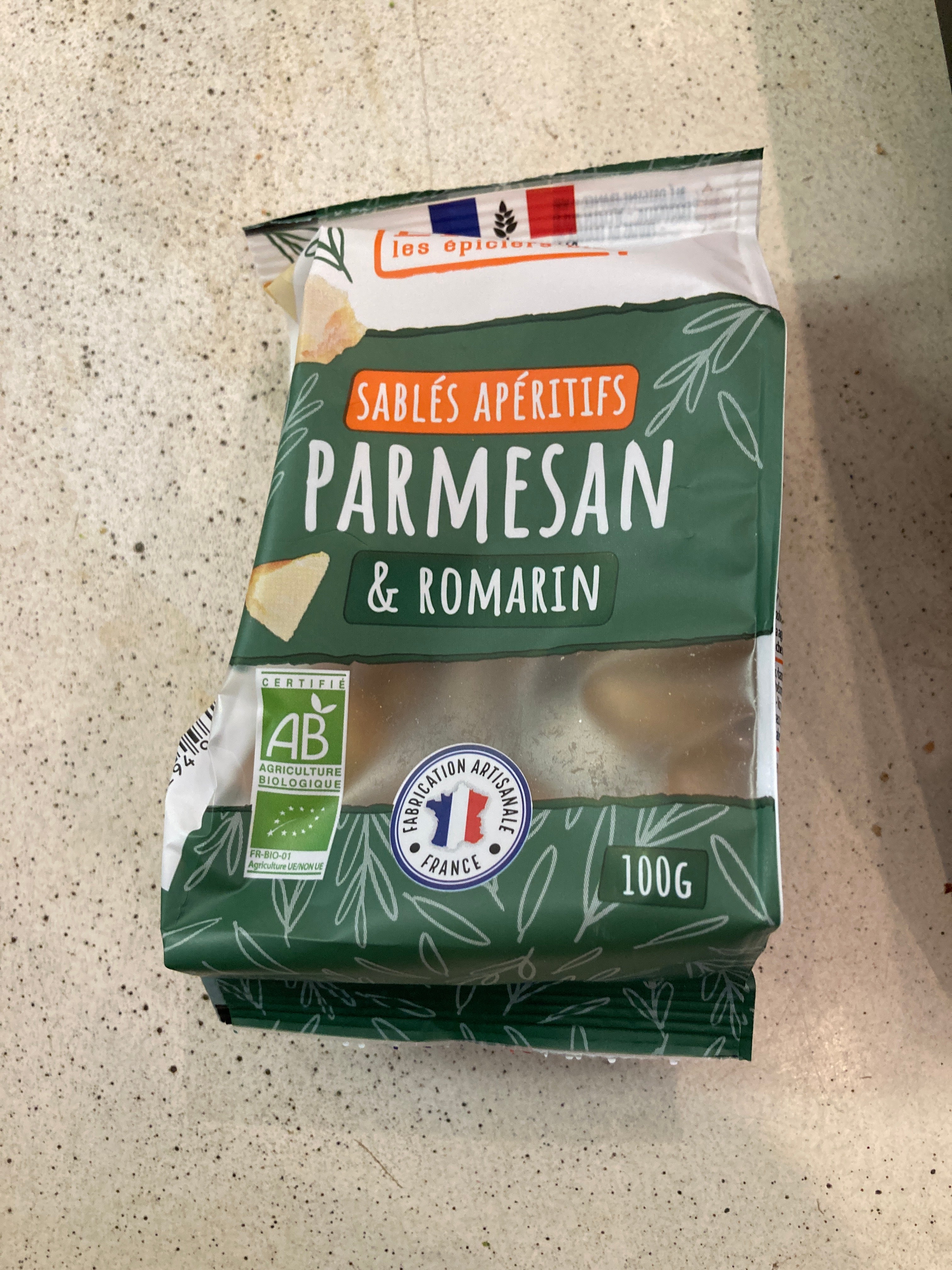 Sablé apéro parmesan 100g