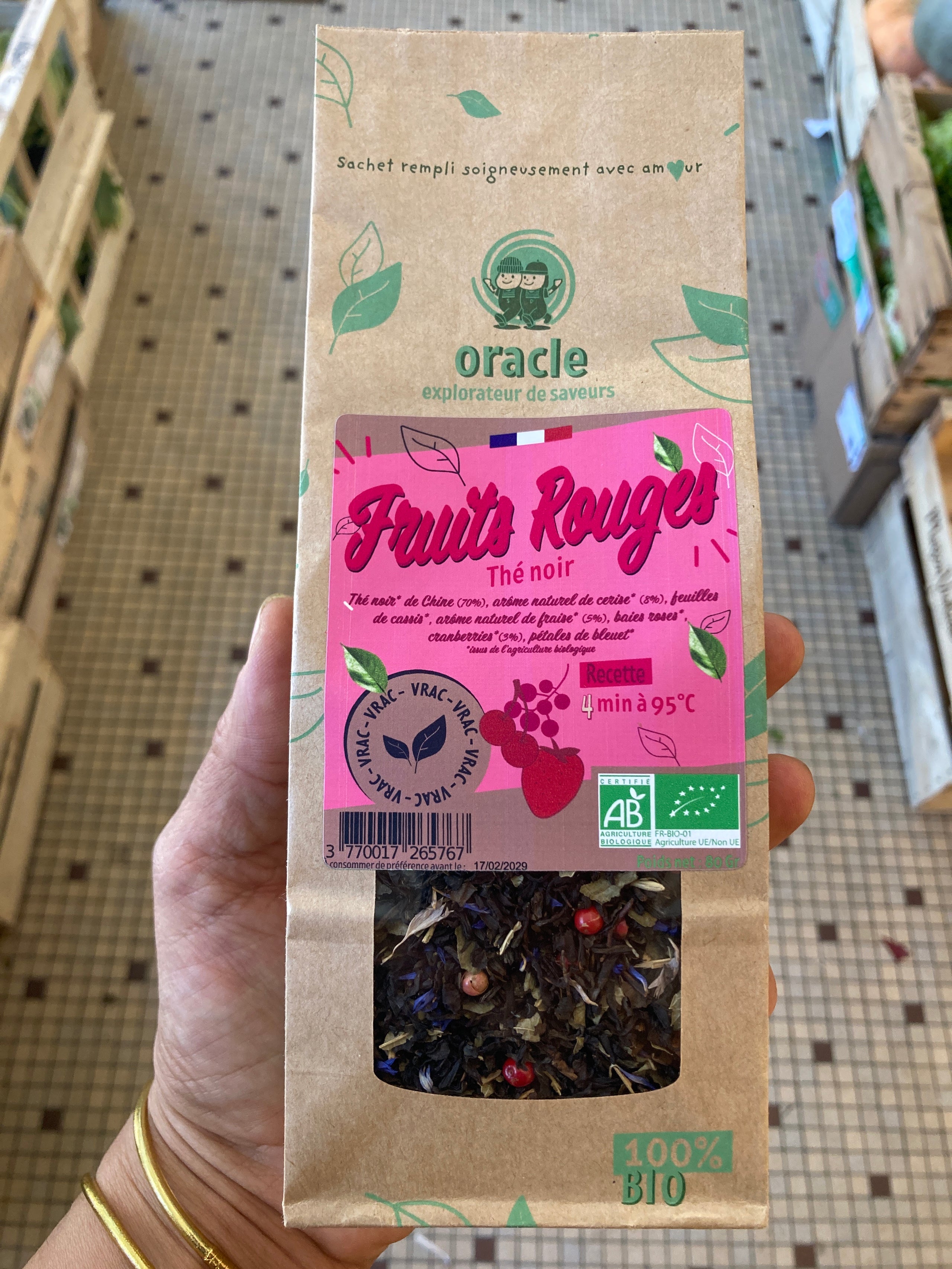 THÉ NOIR FRUITS ROUGES - ORACLE - 80g