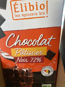 CHOCOLAT NOIR DESSERT 72% 200G ELIBIO