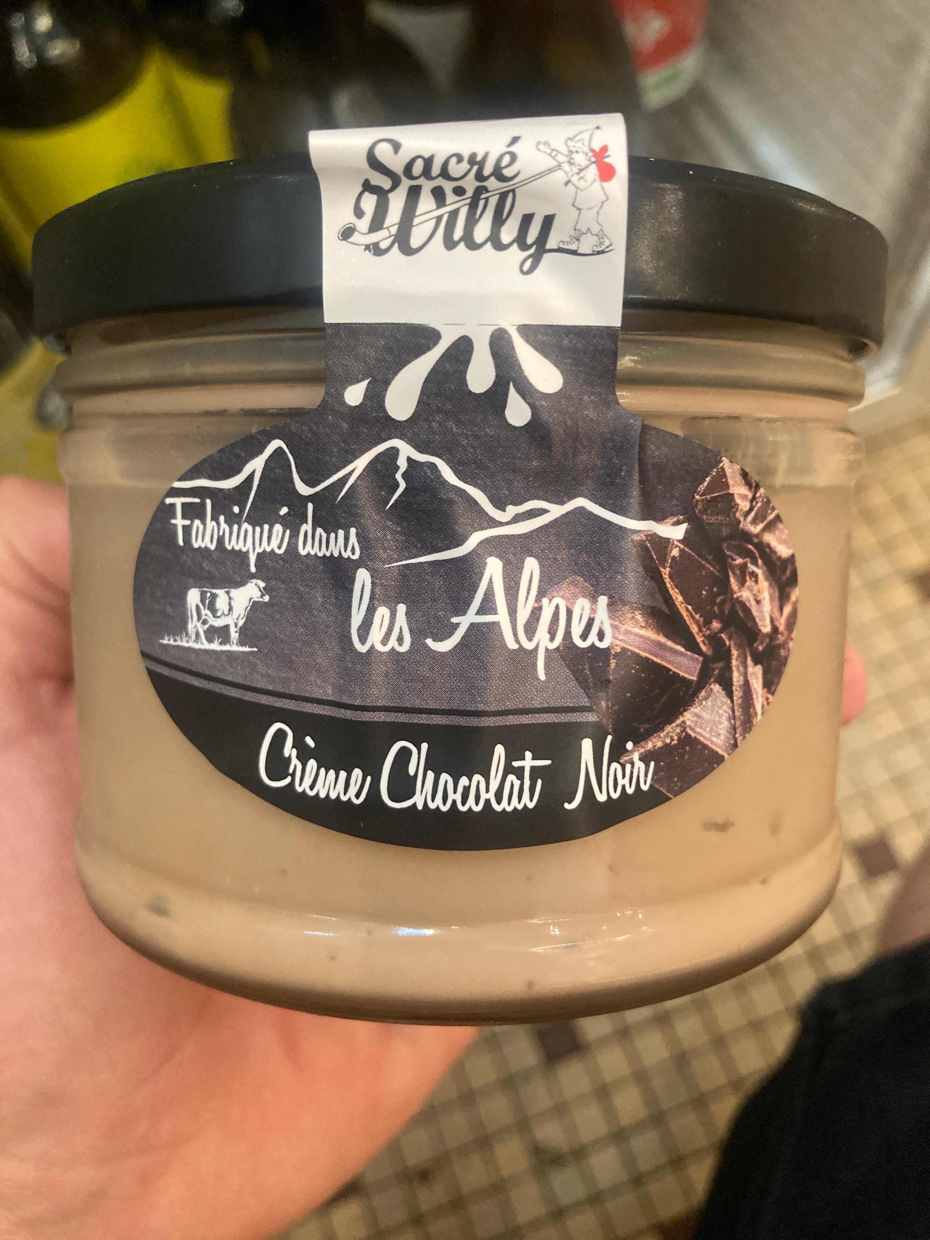 CRÈME CHOCOLAT NOIR 375G - SACRÉ WILLY
