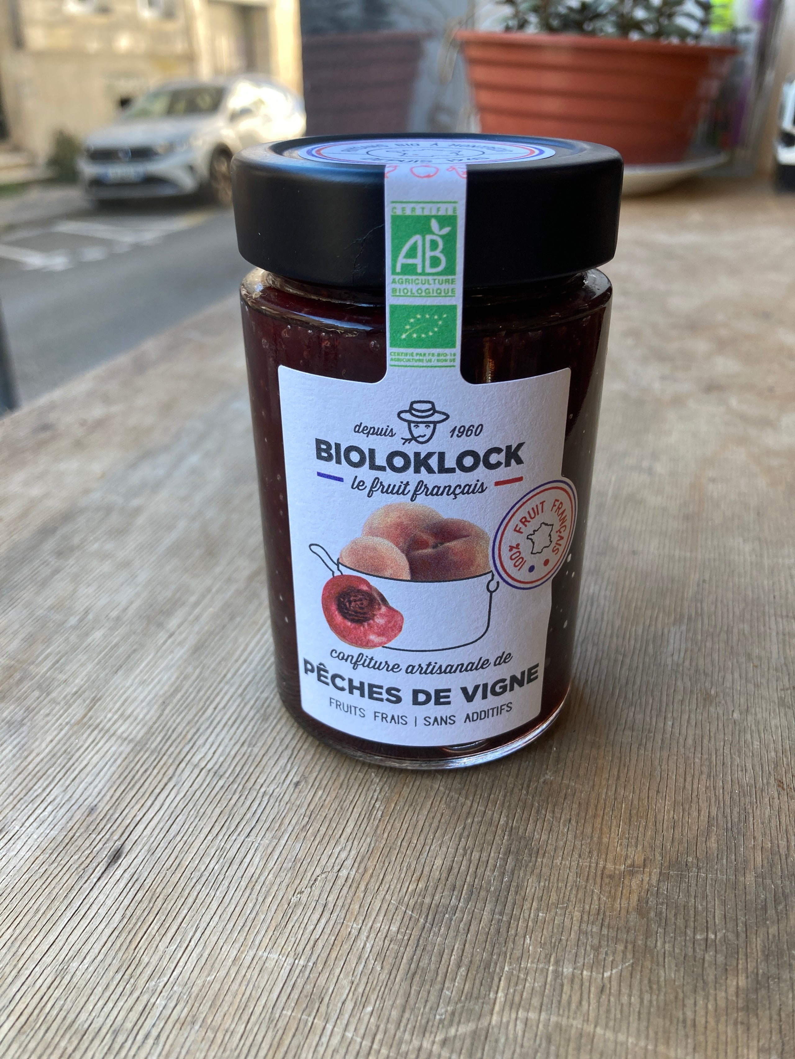 CONFITURE BIOLOKLOCK PÊCHES DE VIGNE 230G