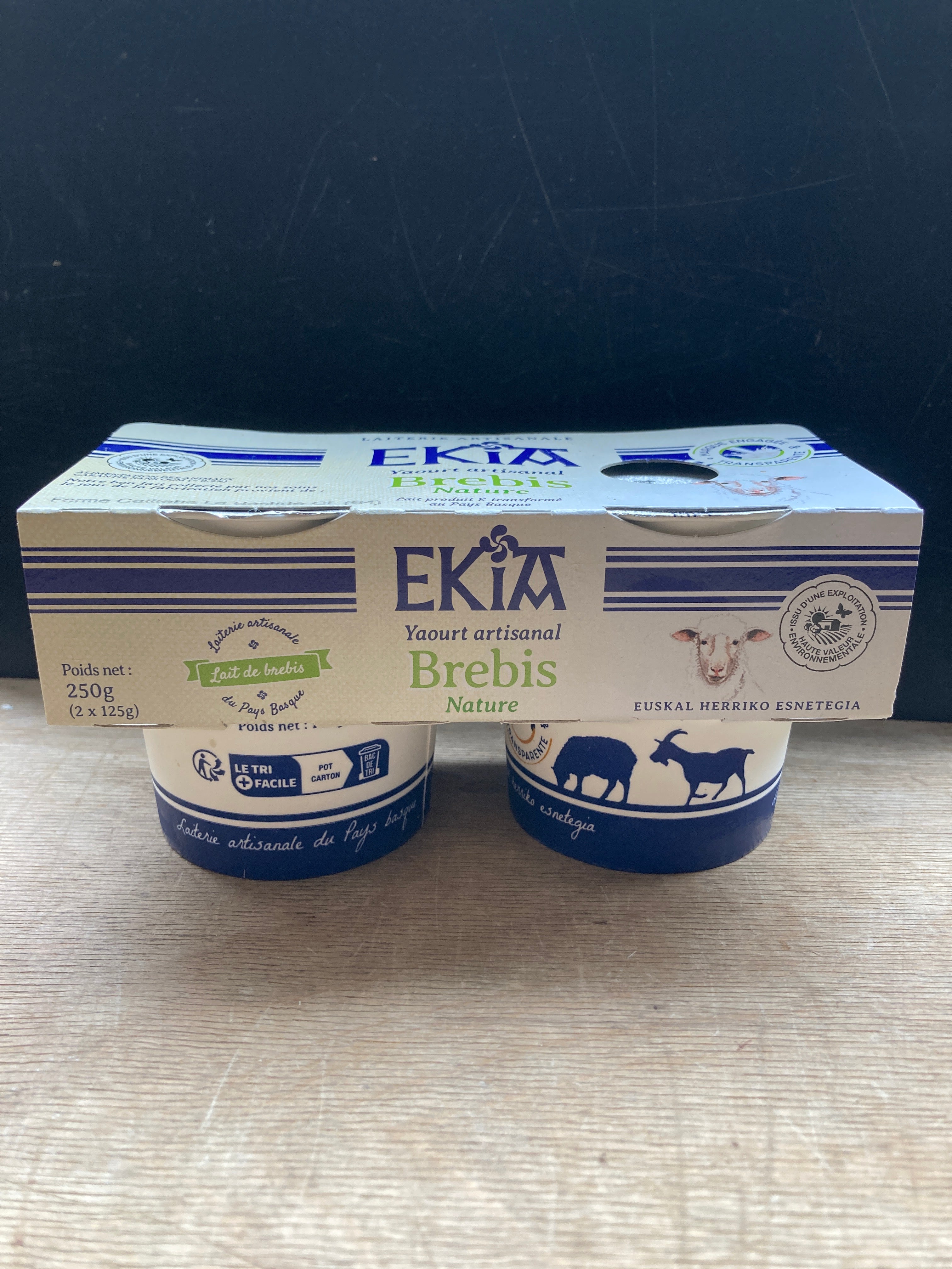 YAOURT BREBIS NATURE x2 - EKIA