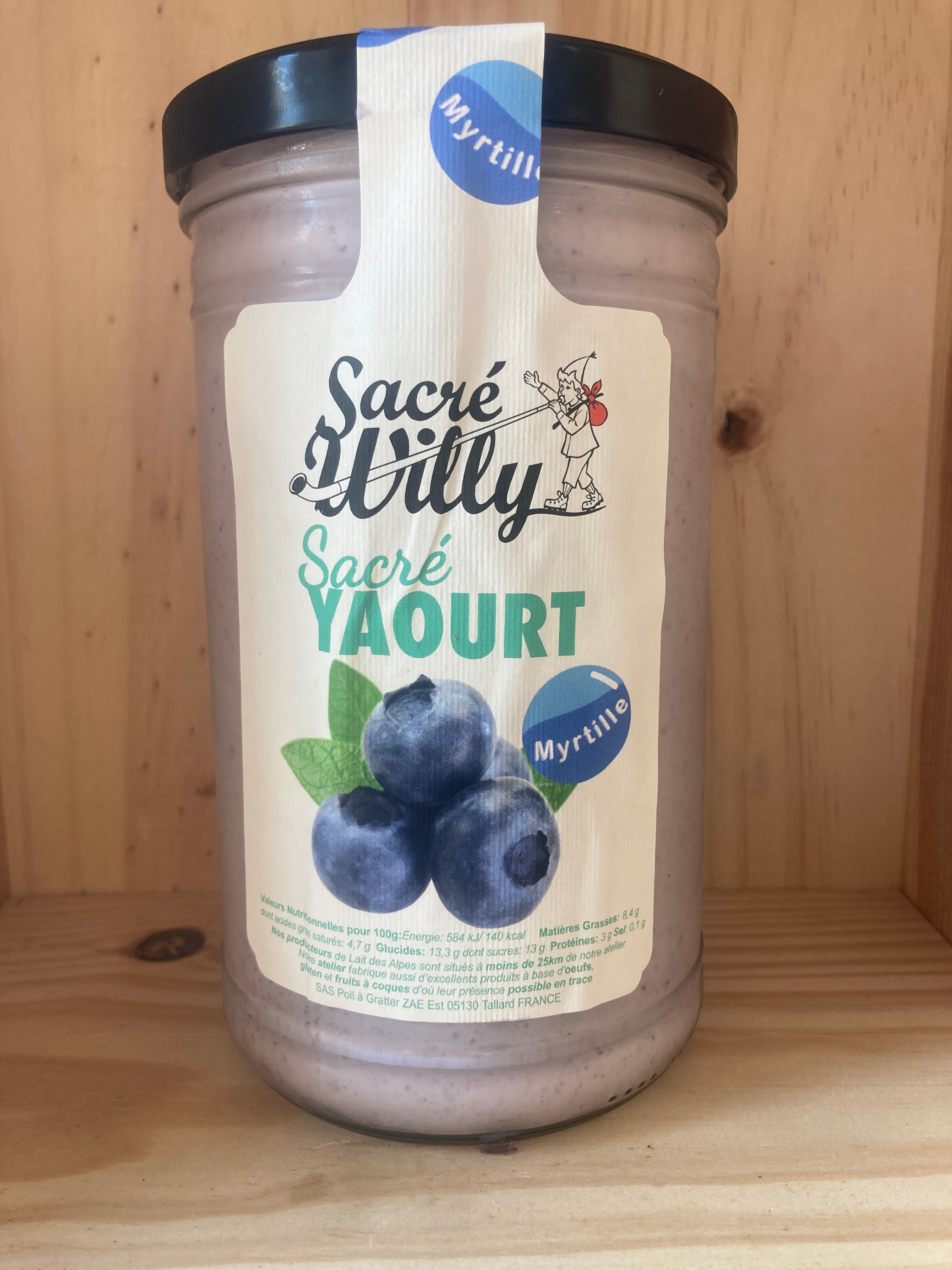 YAOURT MYRTILLE 1KG - SACRÉ WILLY