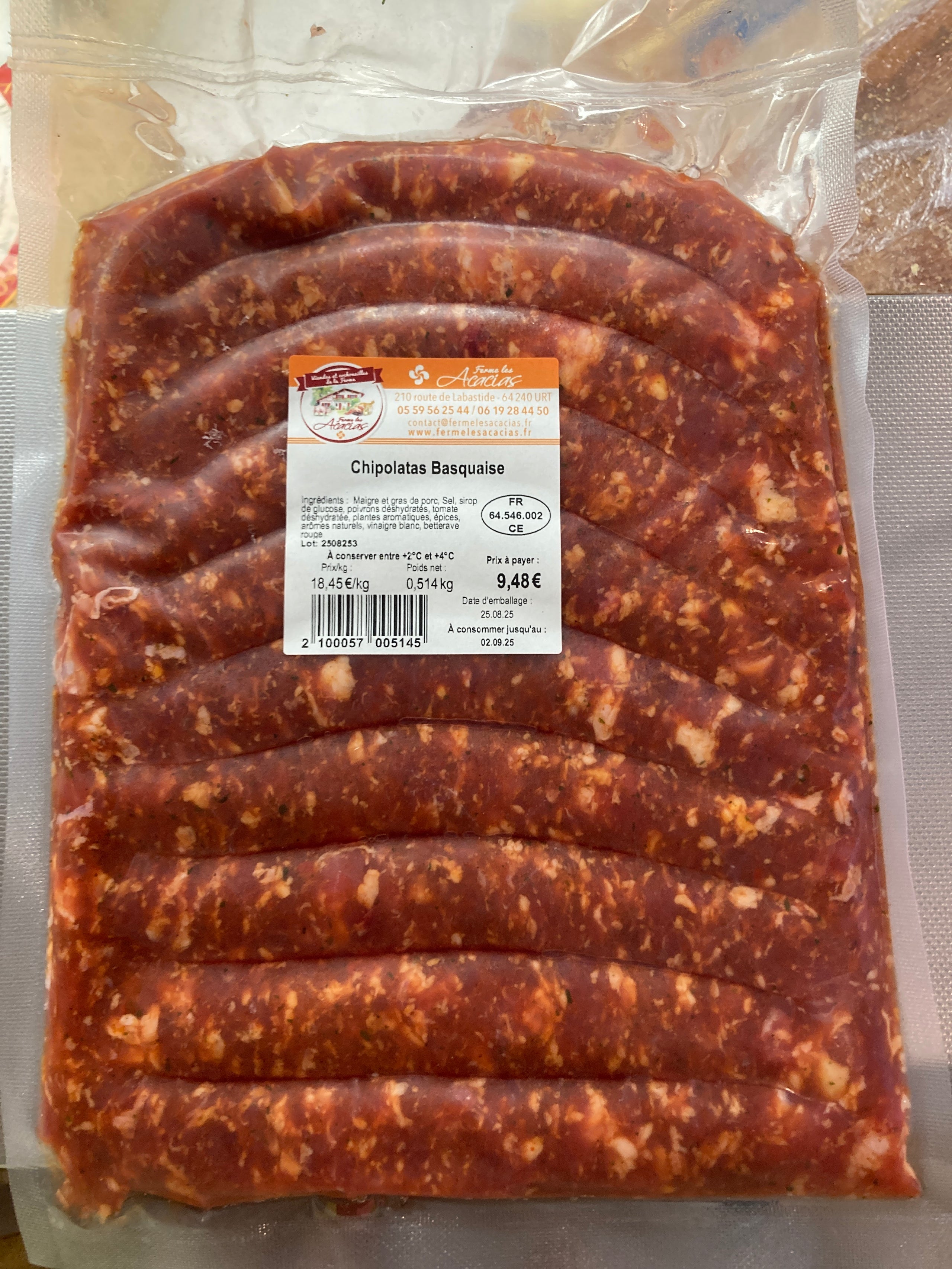 CHIPOLATAS BASQUAISE - FERME DES ACACIAS