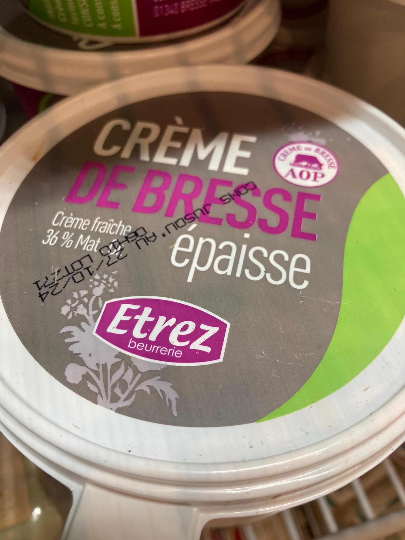 CREME FRAÎCHE DE BRESSE 36% 50CL - ETREZ