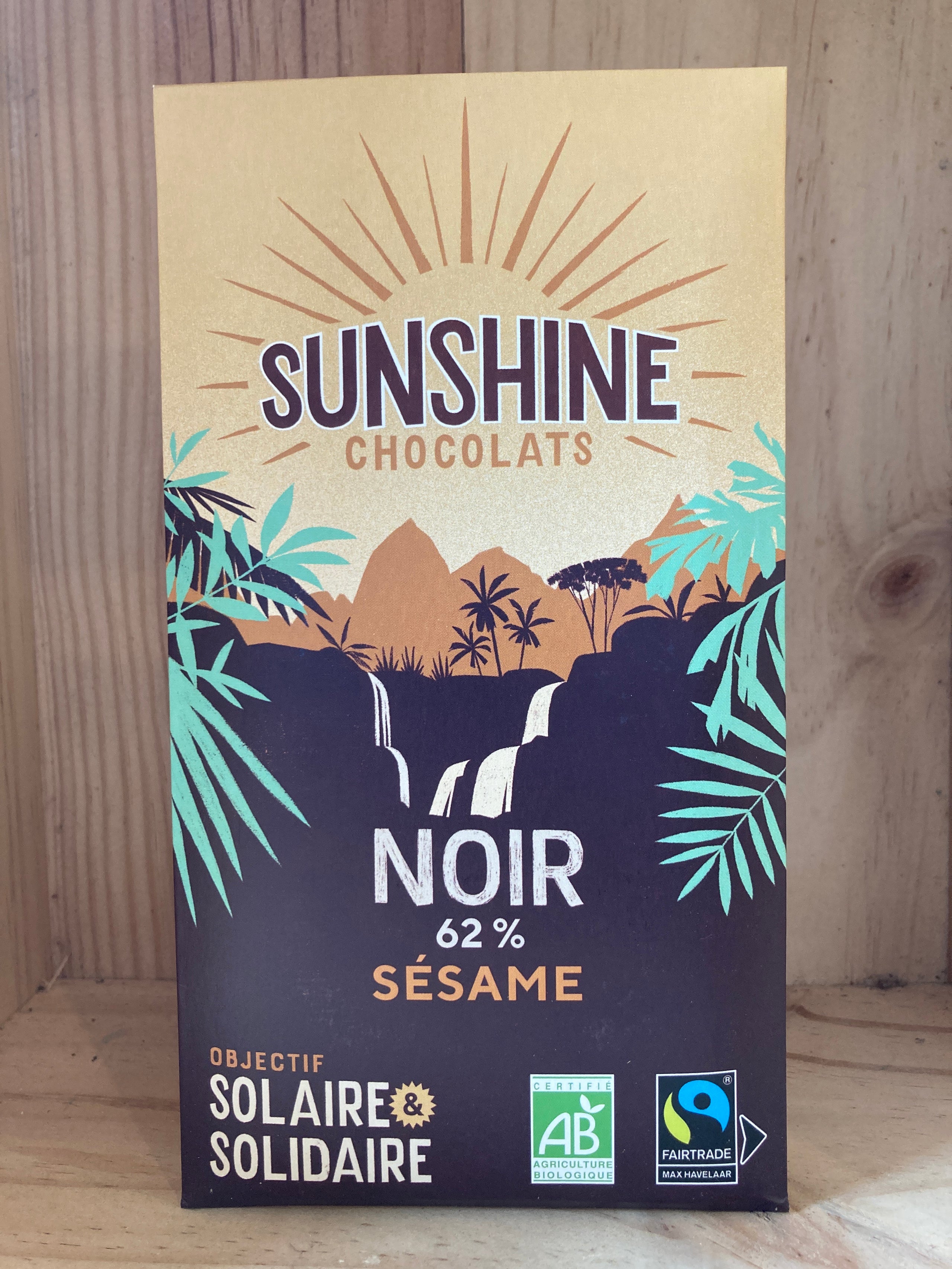 SUNSHINE-Chocolat NOIR 62% SESAME