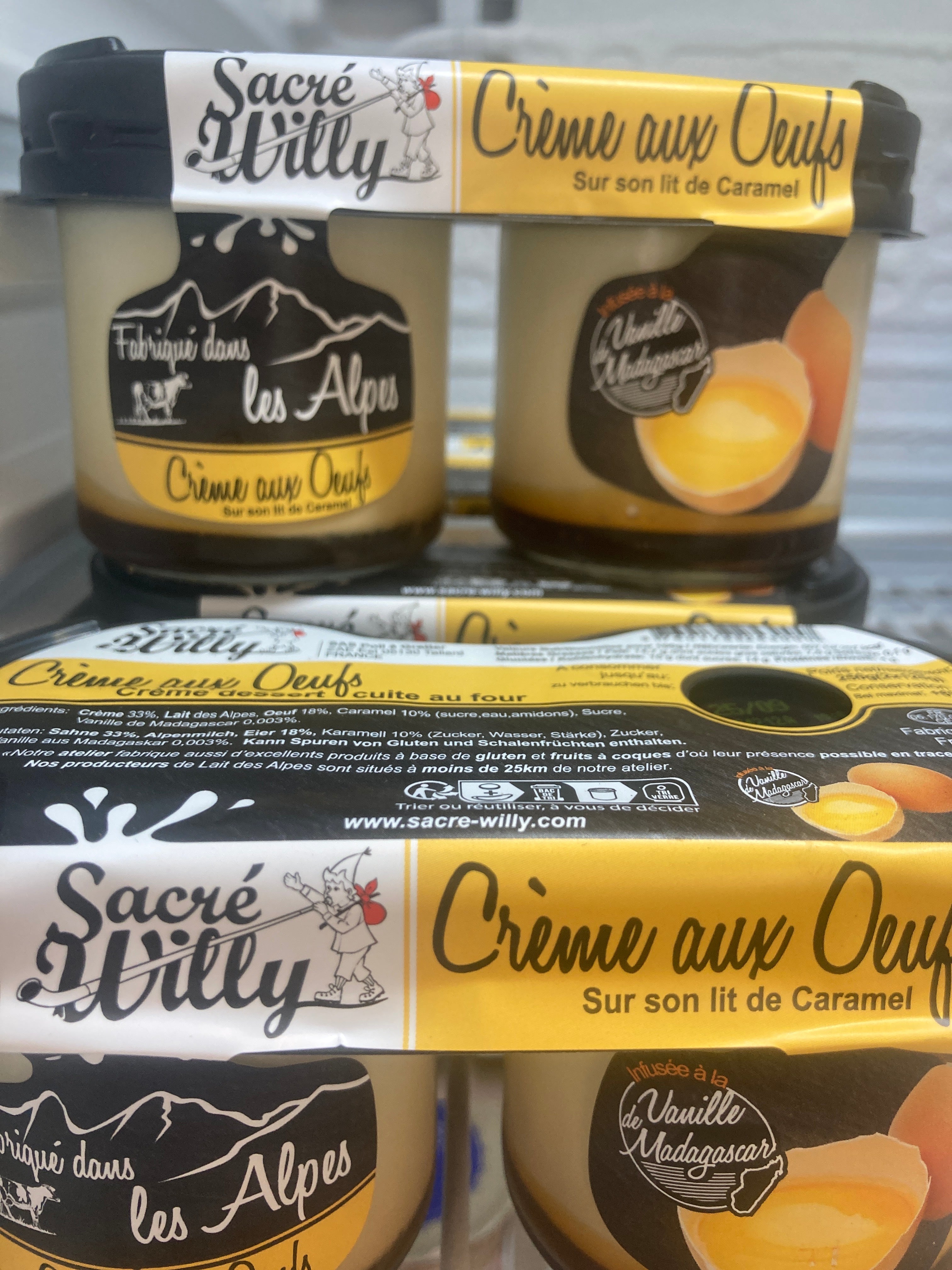 CRÈME AUX ŒUFS DUO 2x125G - SACRÉ WILLY