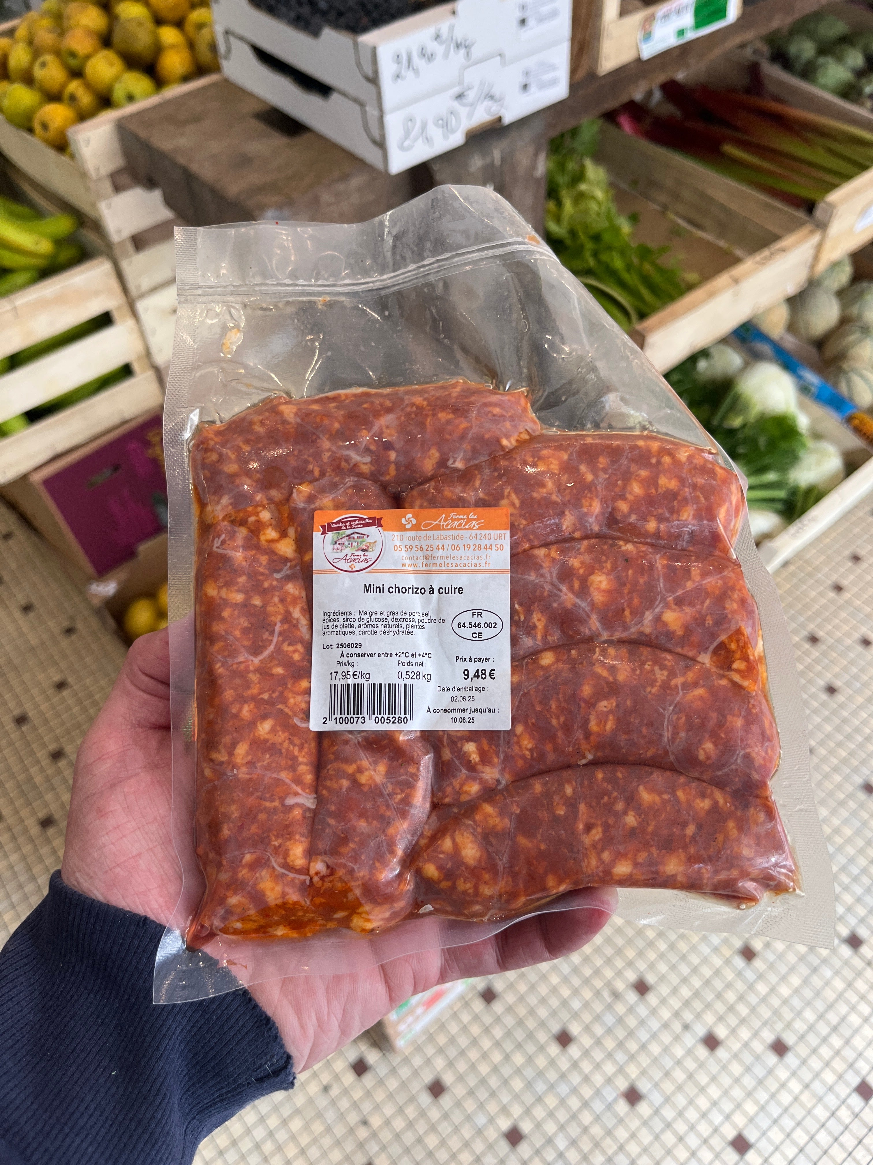 MINI CHORIZO A CUIRE  - FERME DES ACACIAS