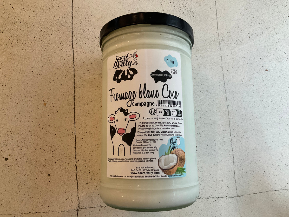 FROMAGE BLANC COCO 1KG - SACRÉ WILLY