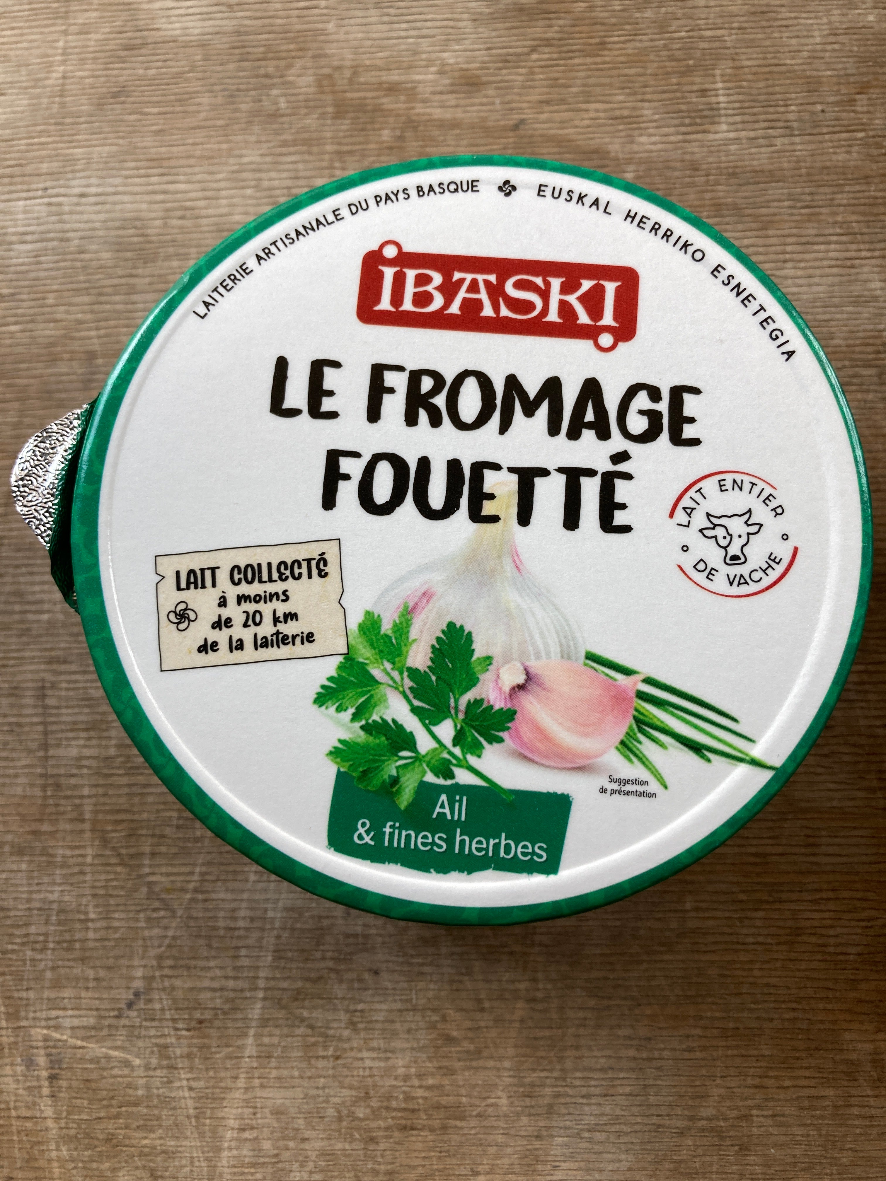 LE FROMAGE FOUETTÉ - Ail & fines herbes - IBASKI