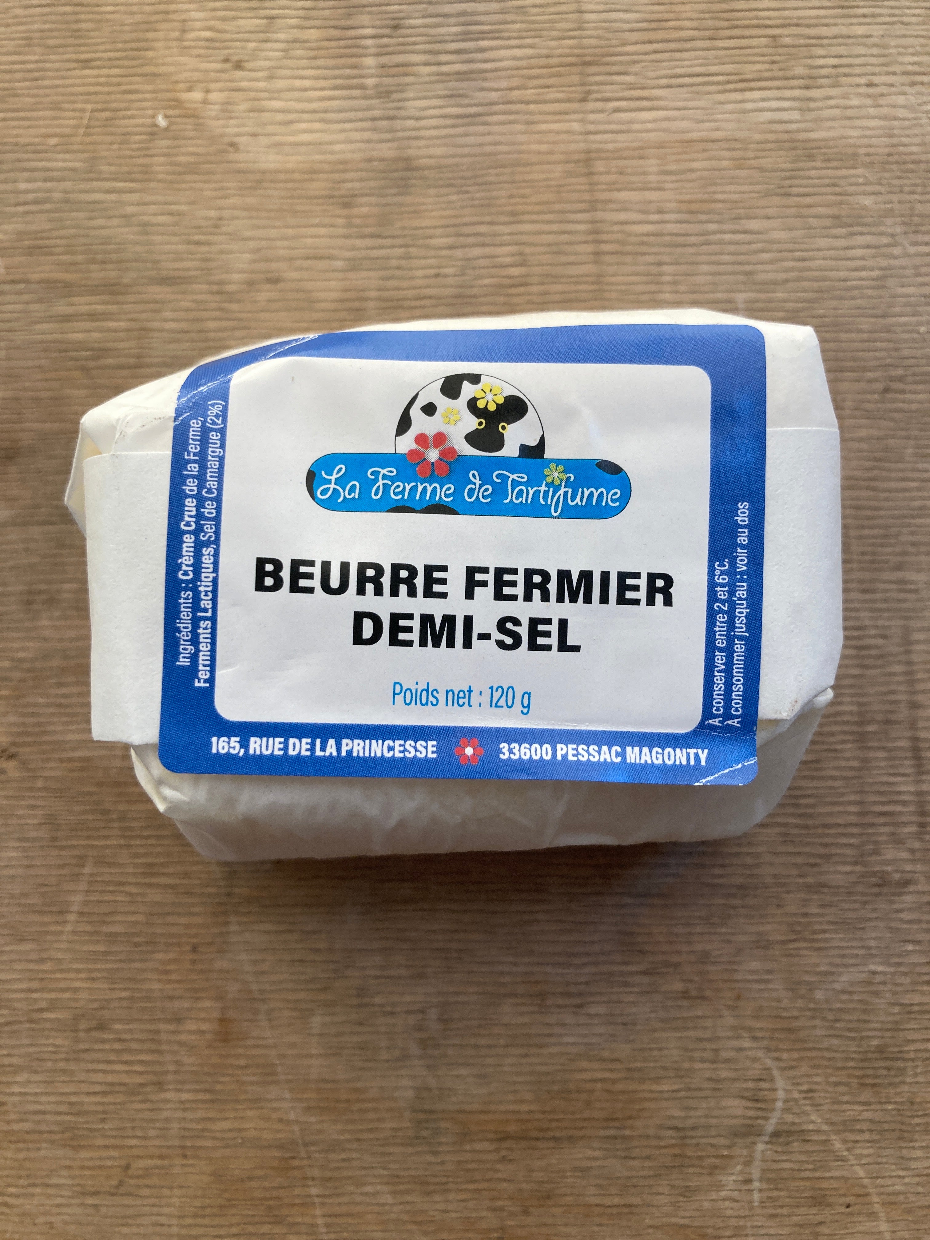 BEURRE FERMIER DEMI-SEL TARTIFUME