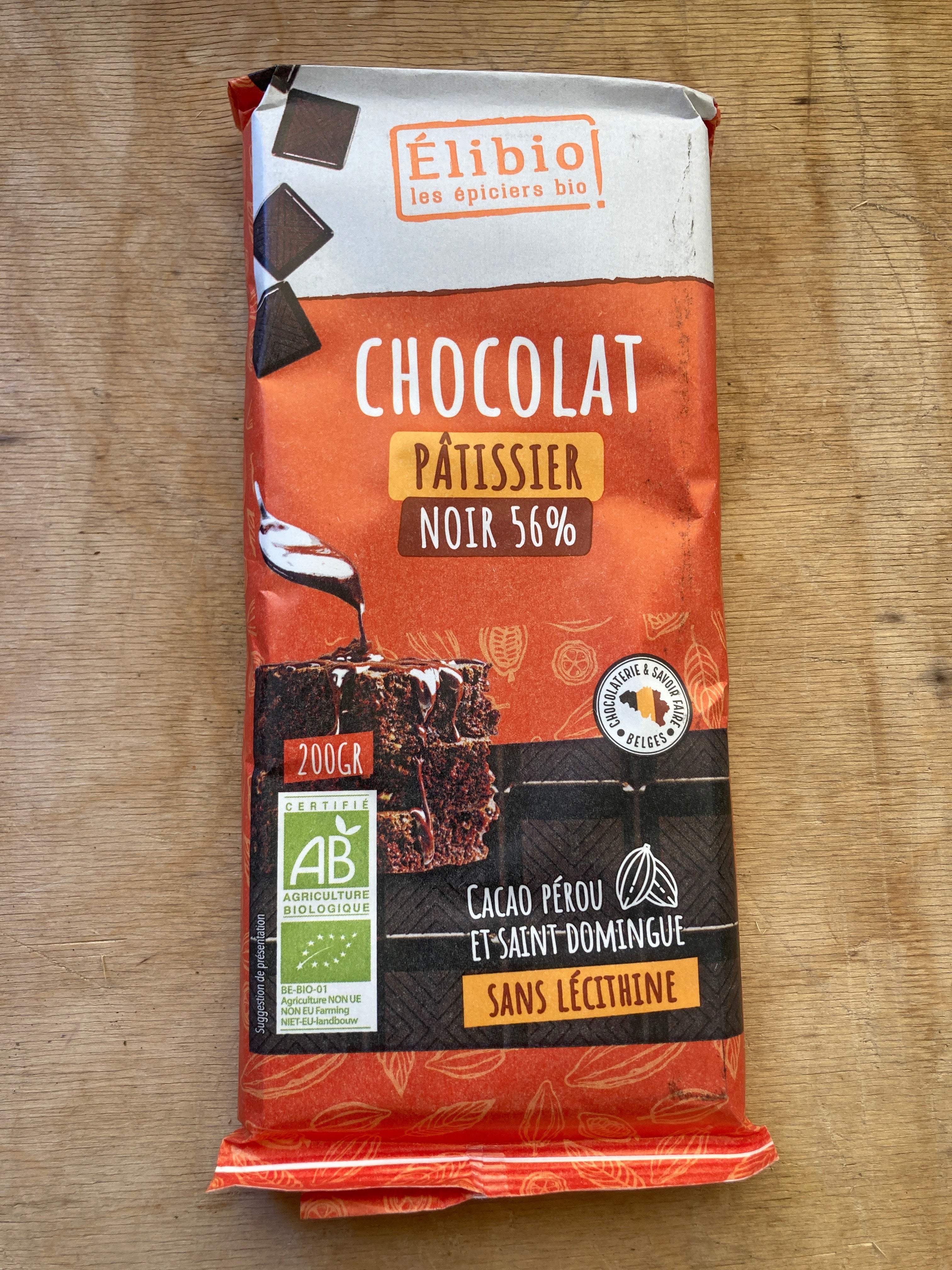 CHOCOLAT NOIR DESSERT 56% 200G ELIBIO