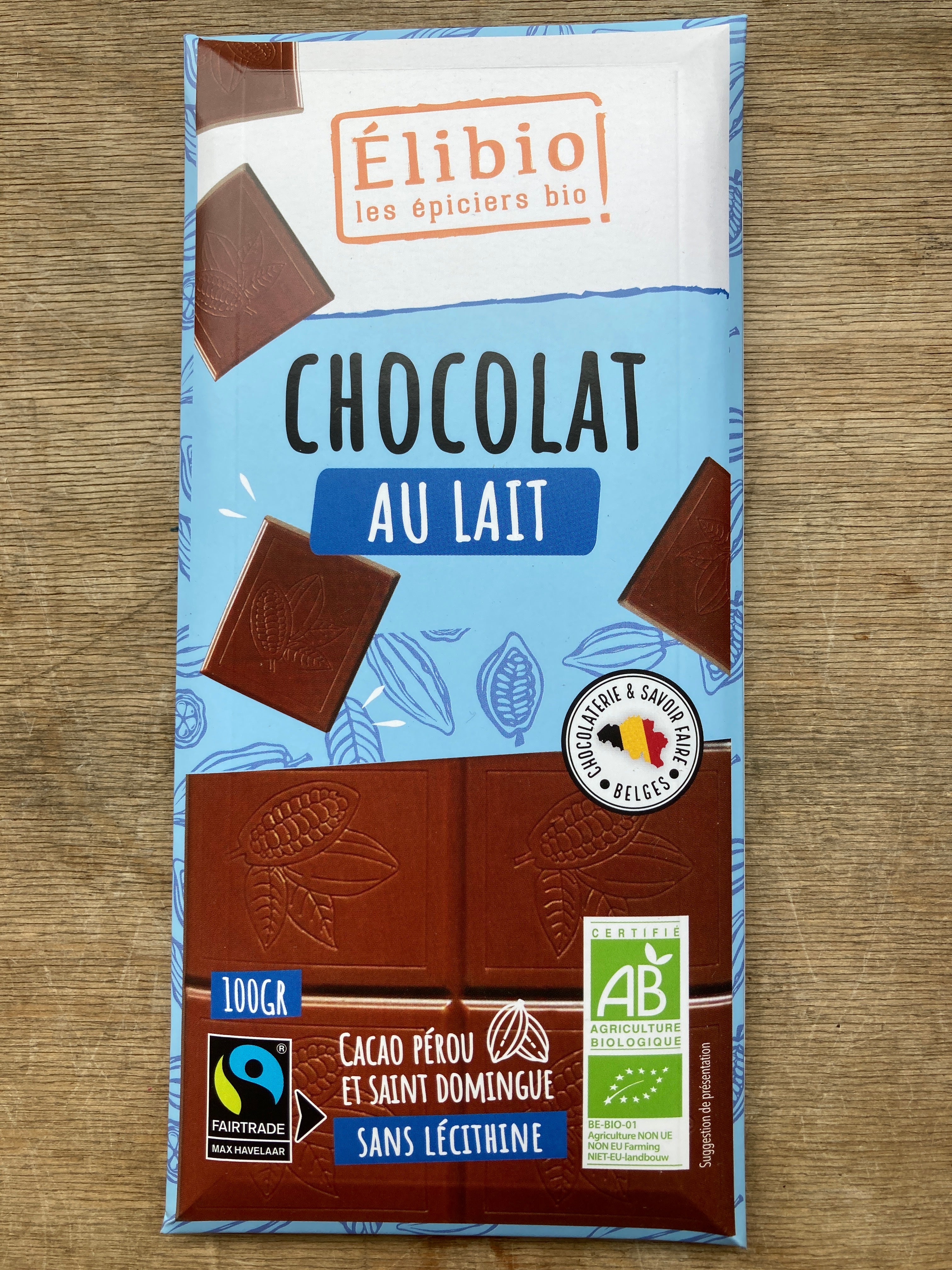 CHOCOLAT AU LAIT 43% 100G ELIBIO