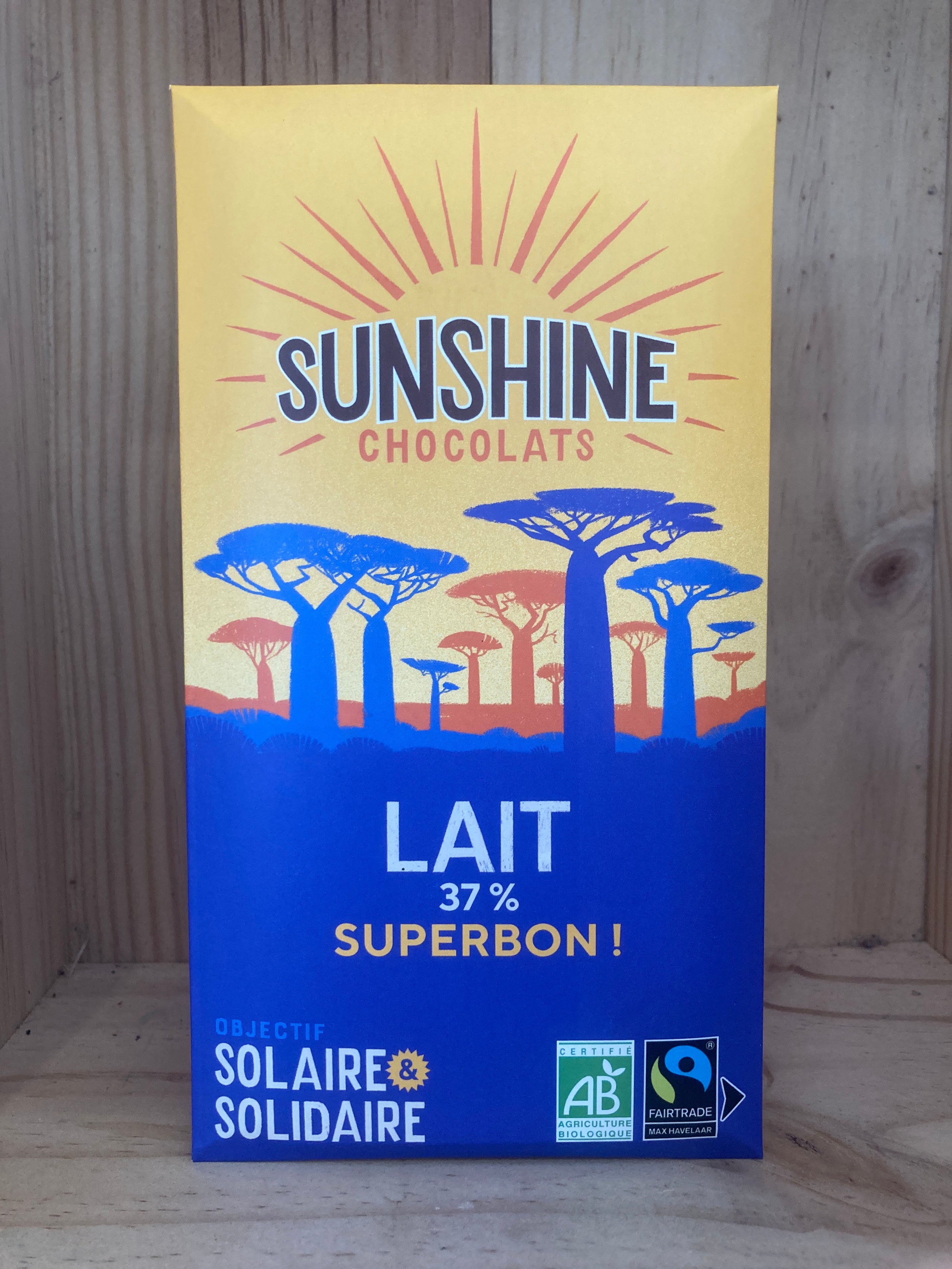 SUNSHINE-Chocolat LAIT 37% SUPERBON !
