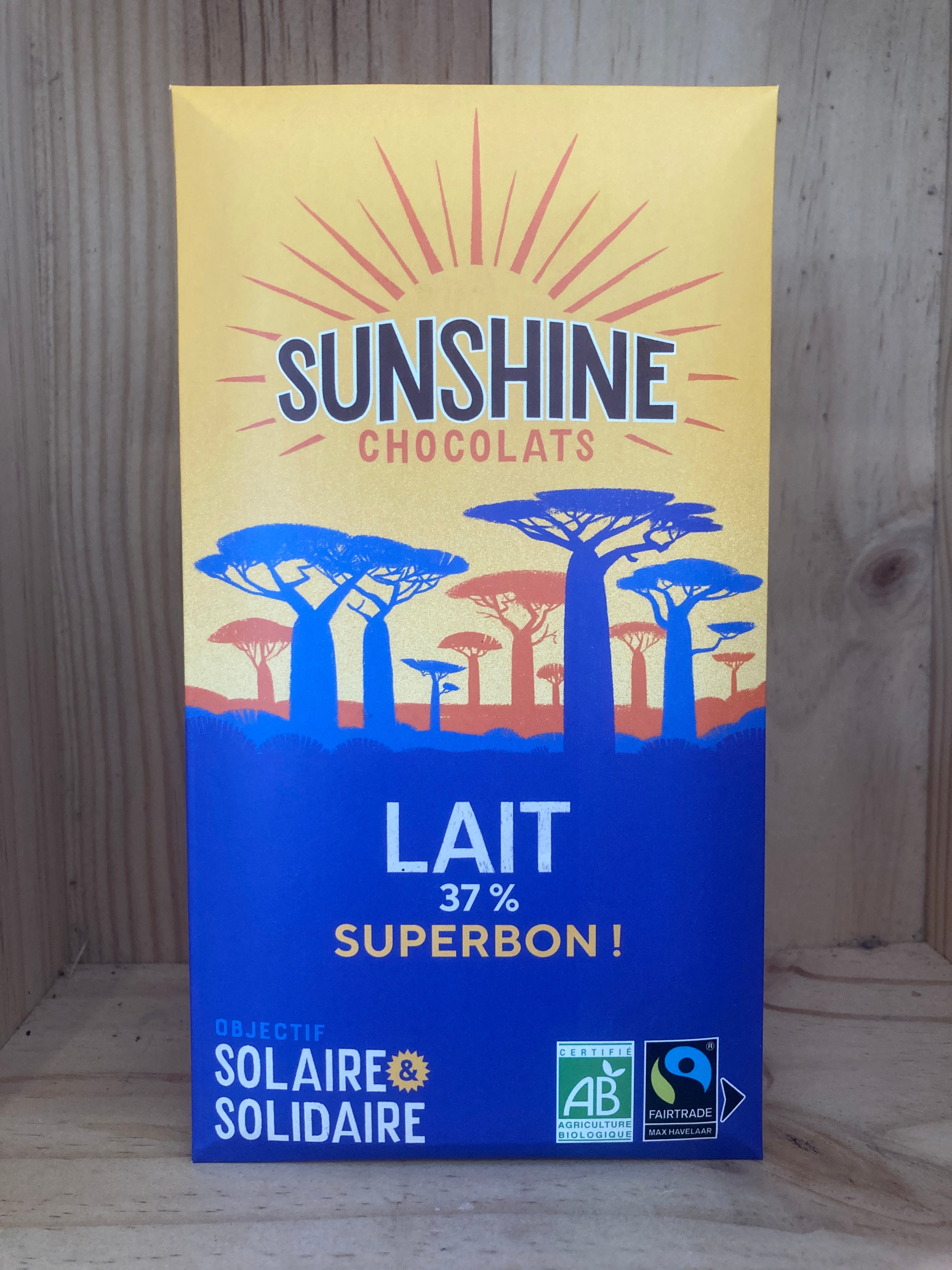SUNSHINE-Chocolat LAIT 37% SUPERBON !
