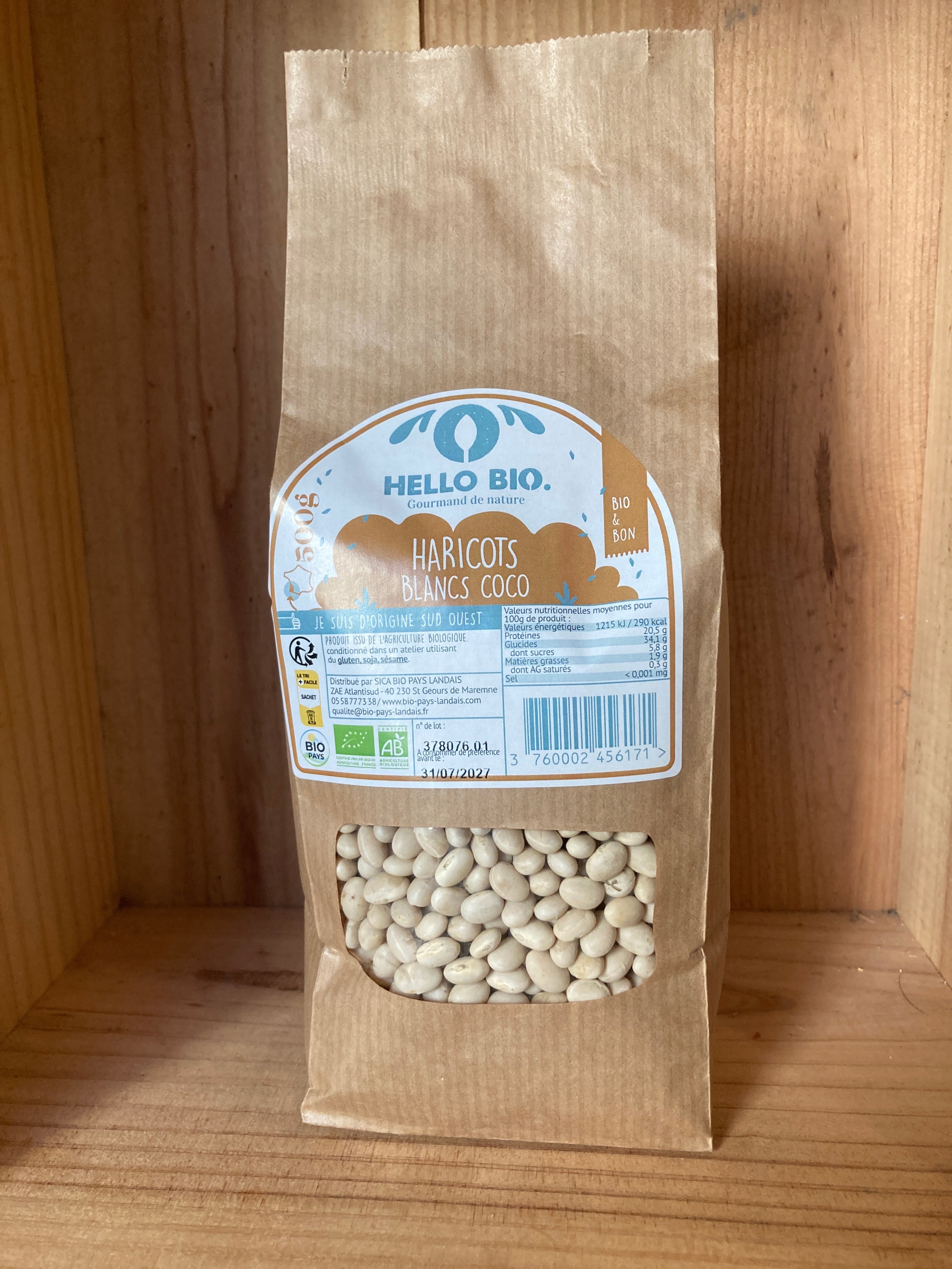 HARICOTS BLANCS COCO - Hello Bio - 500g