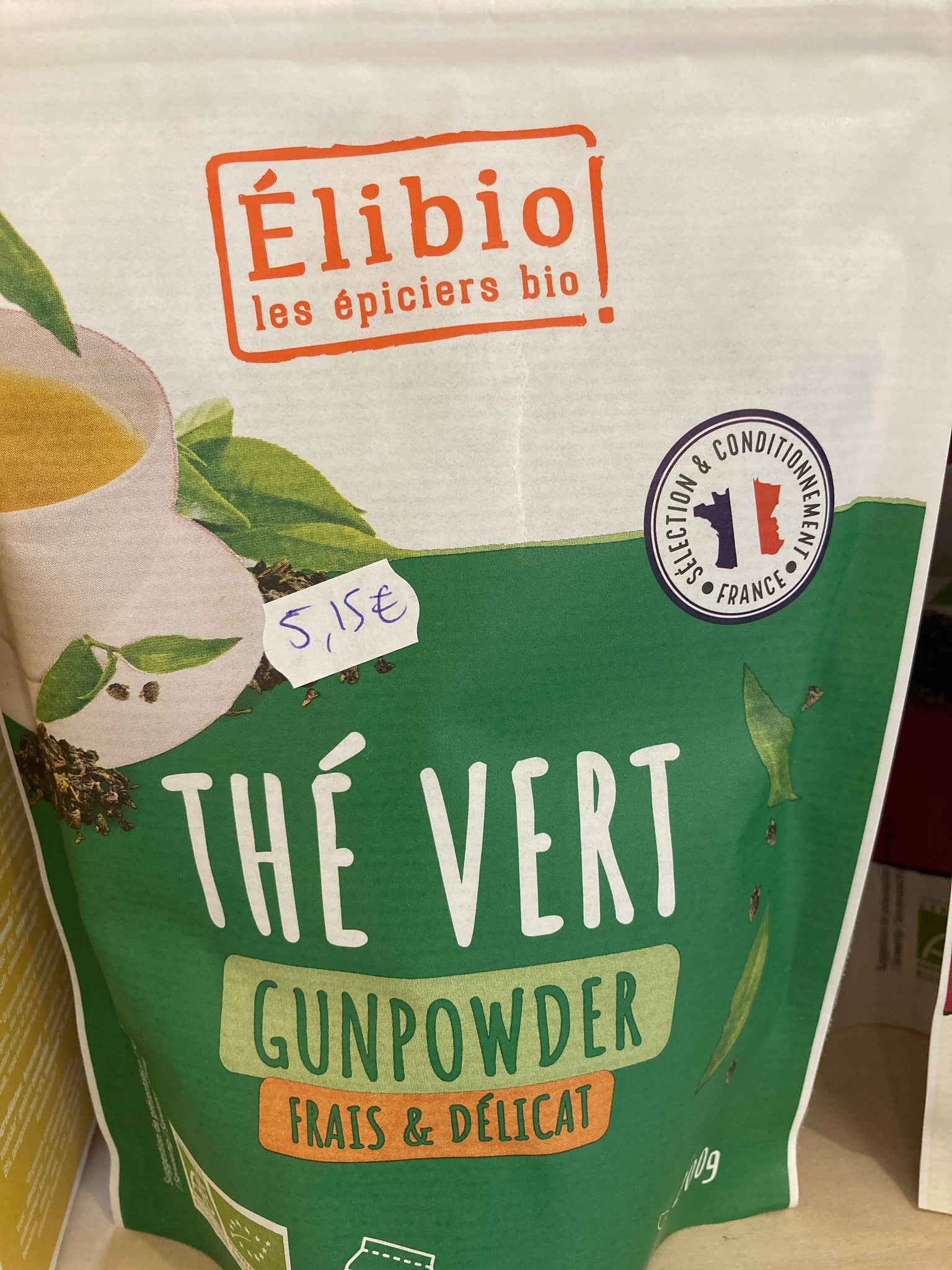 THÉ VERT GUNPOWDER 200g - ELIBIO