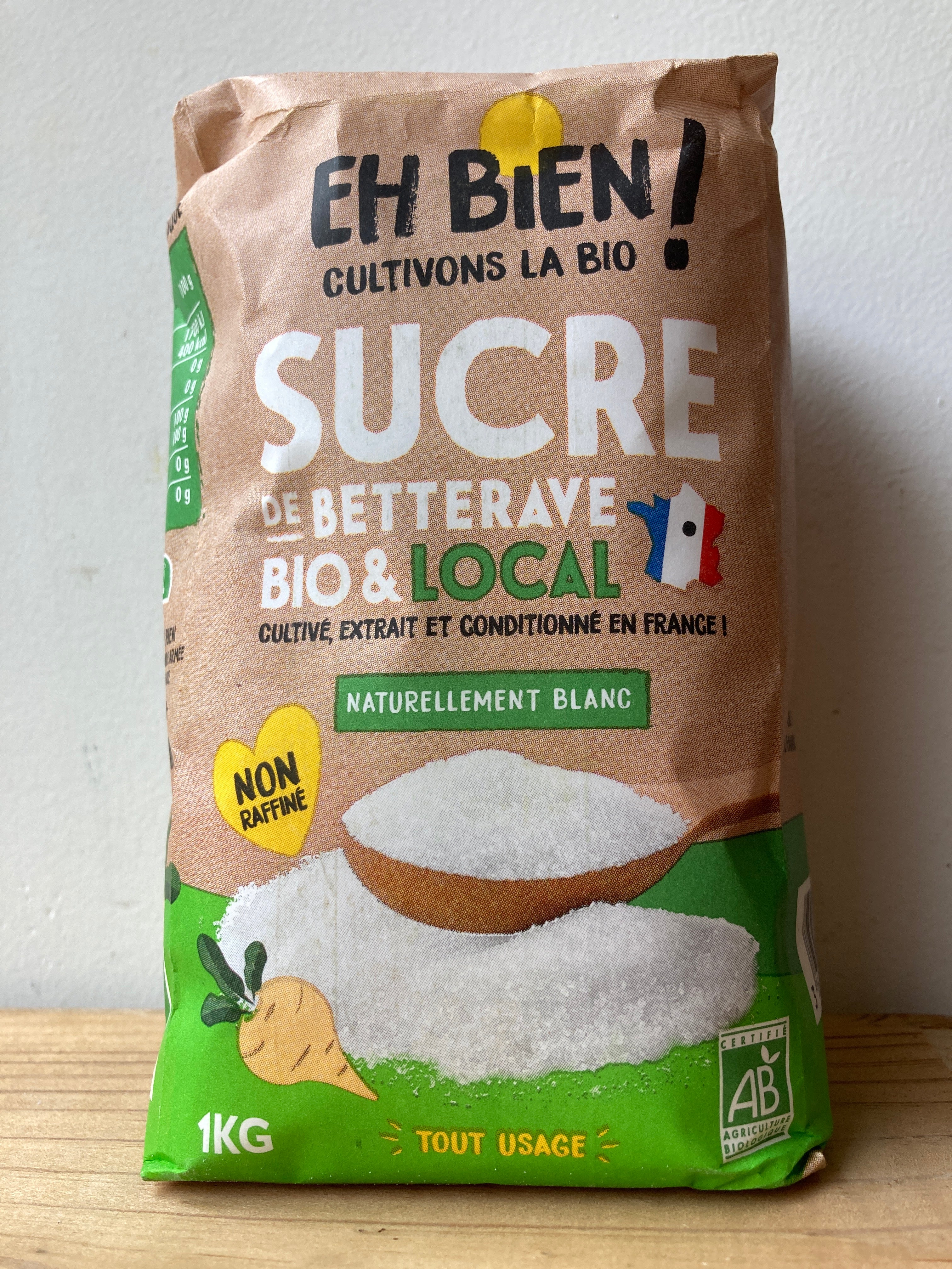 SUCRE DE BETTERAVE - EH BIEN Cultivons la bio! - 1kg