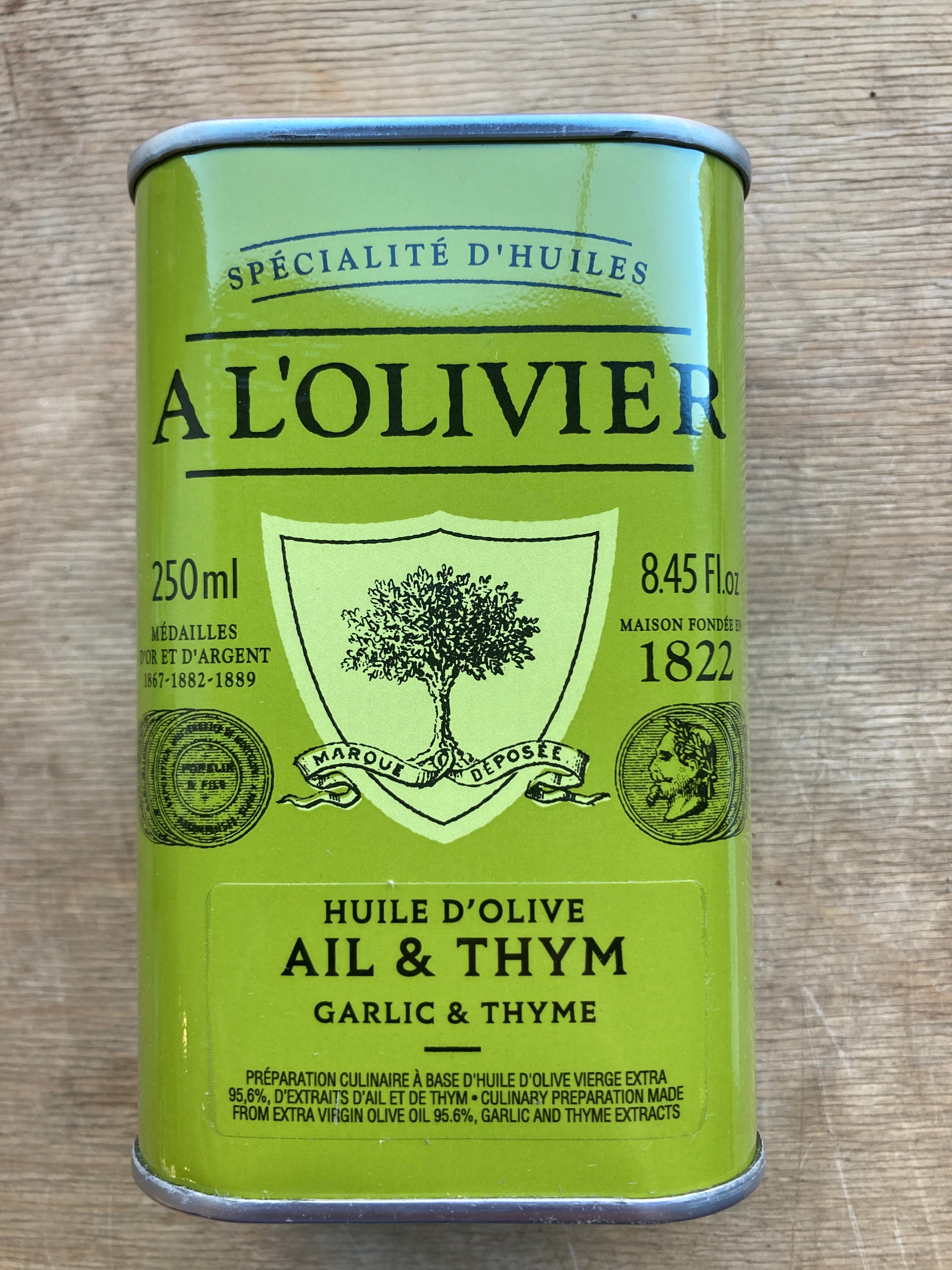 Huile d’olive - Ail & Thym - 250ml