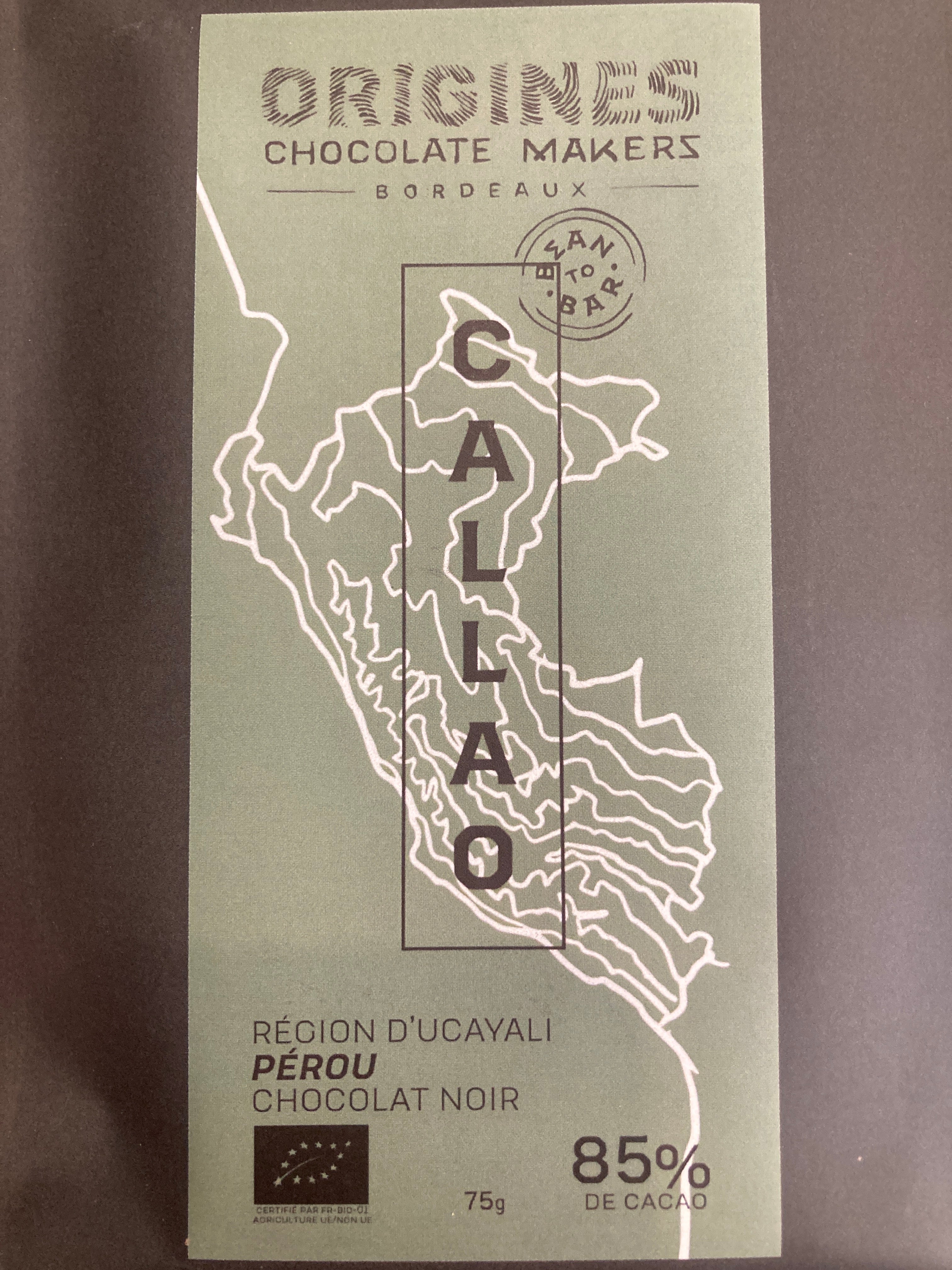 CHOCOLAT NOIR 85% Callao - ORIGINES