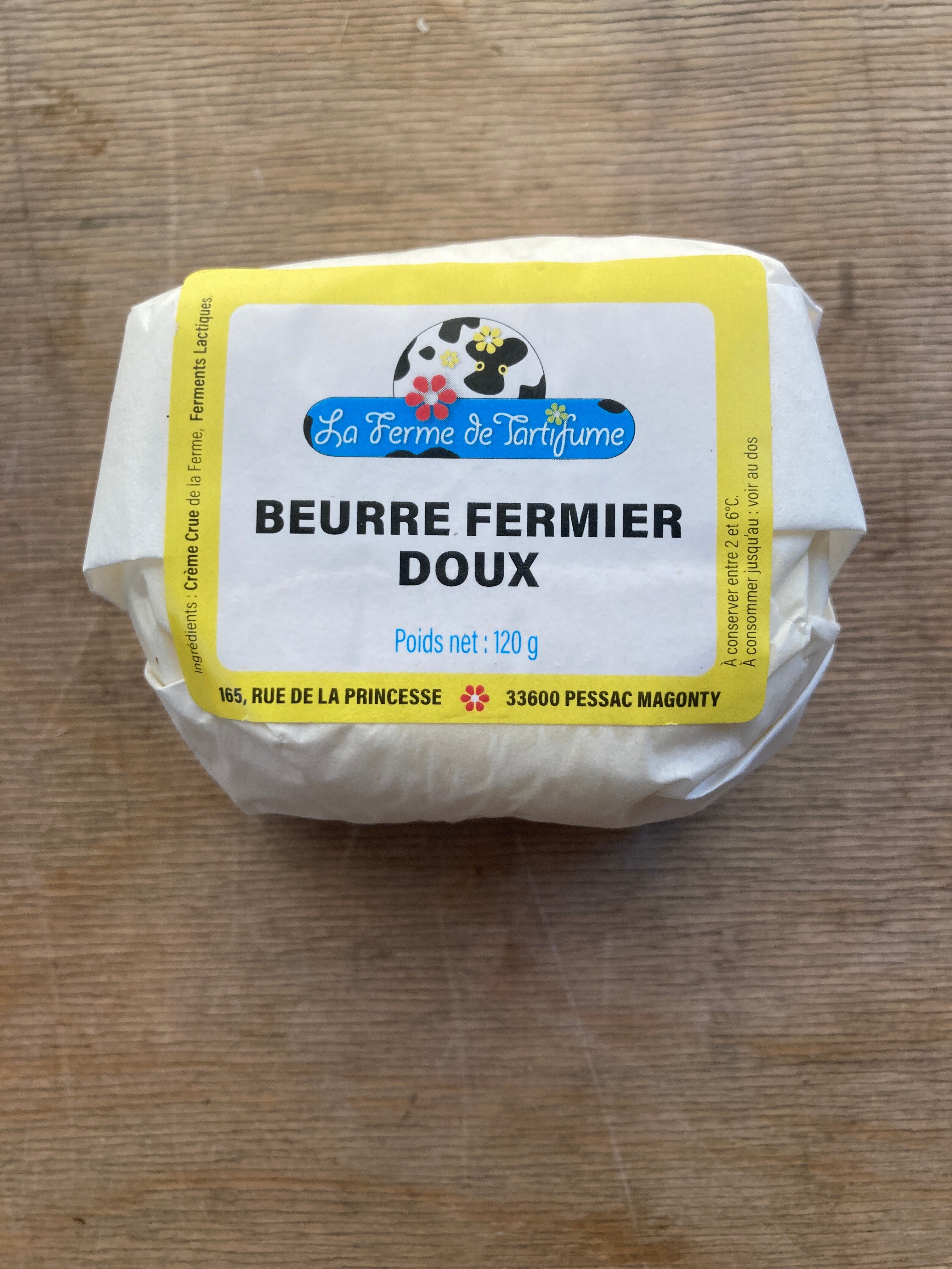 BEURRE FERMIER DOUX TARTIFUME