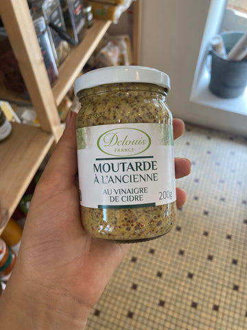 MOUTARDE À L’ANCIENNE AU VINAIGRE DE CIDRE 200G DELOUIS