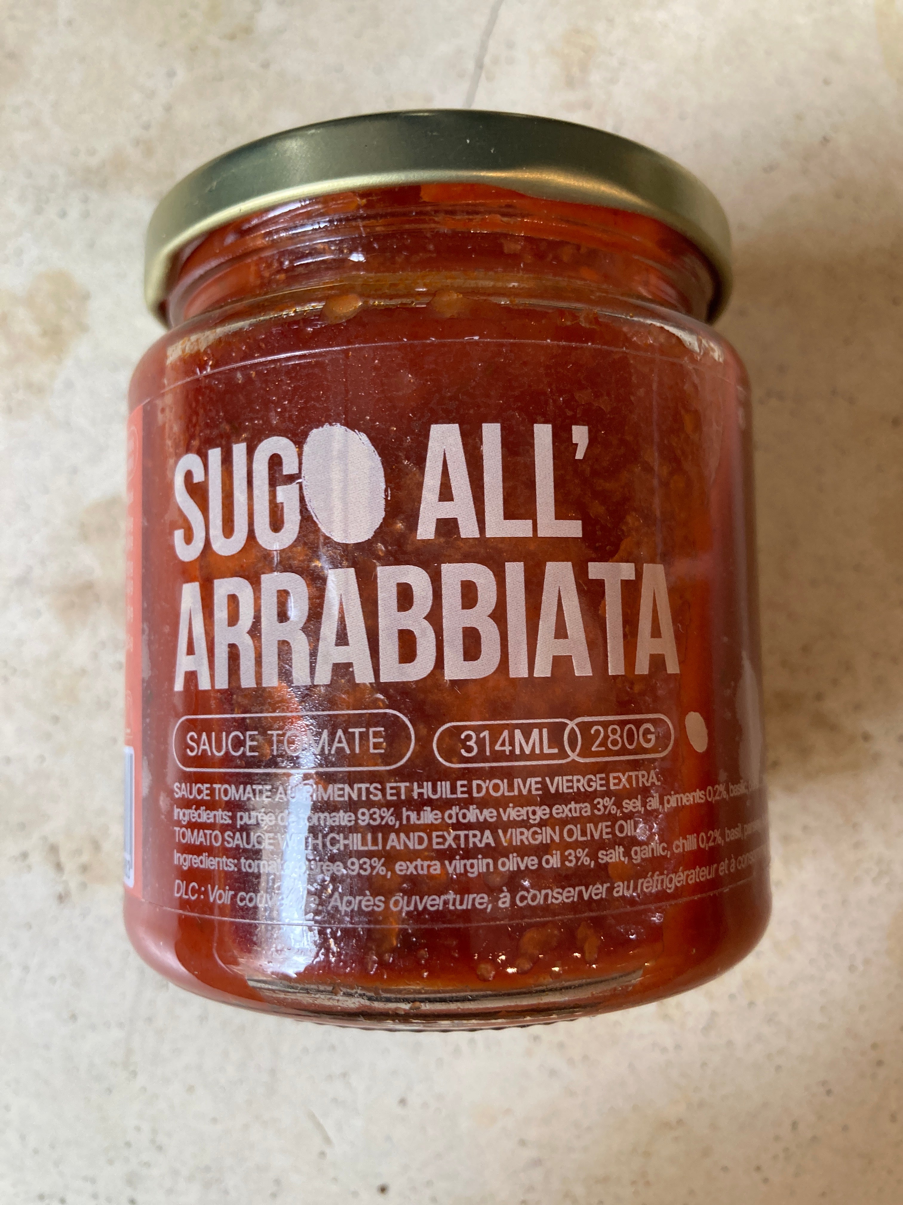SAUCE TOMATE ARRABBIATA - SUGO