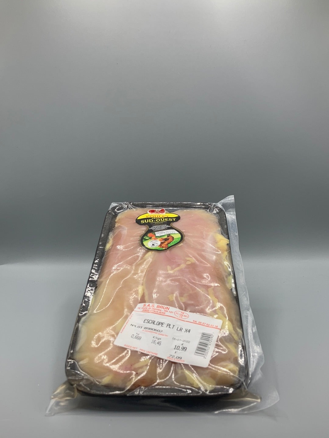 ESCALOPE DE POULET BRUN LABEL ROUGE X4